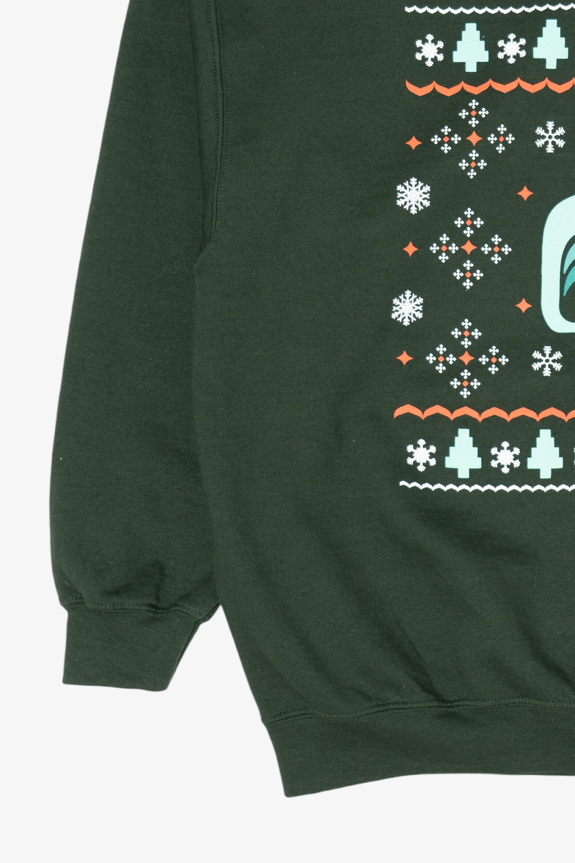 Dark Green Minnesota Aurora Ugly Christmas Sweatshirt (2020s)