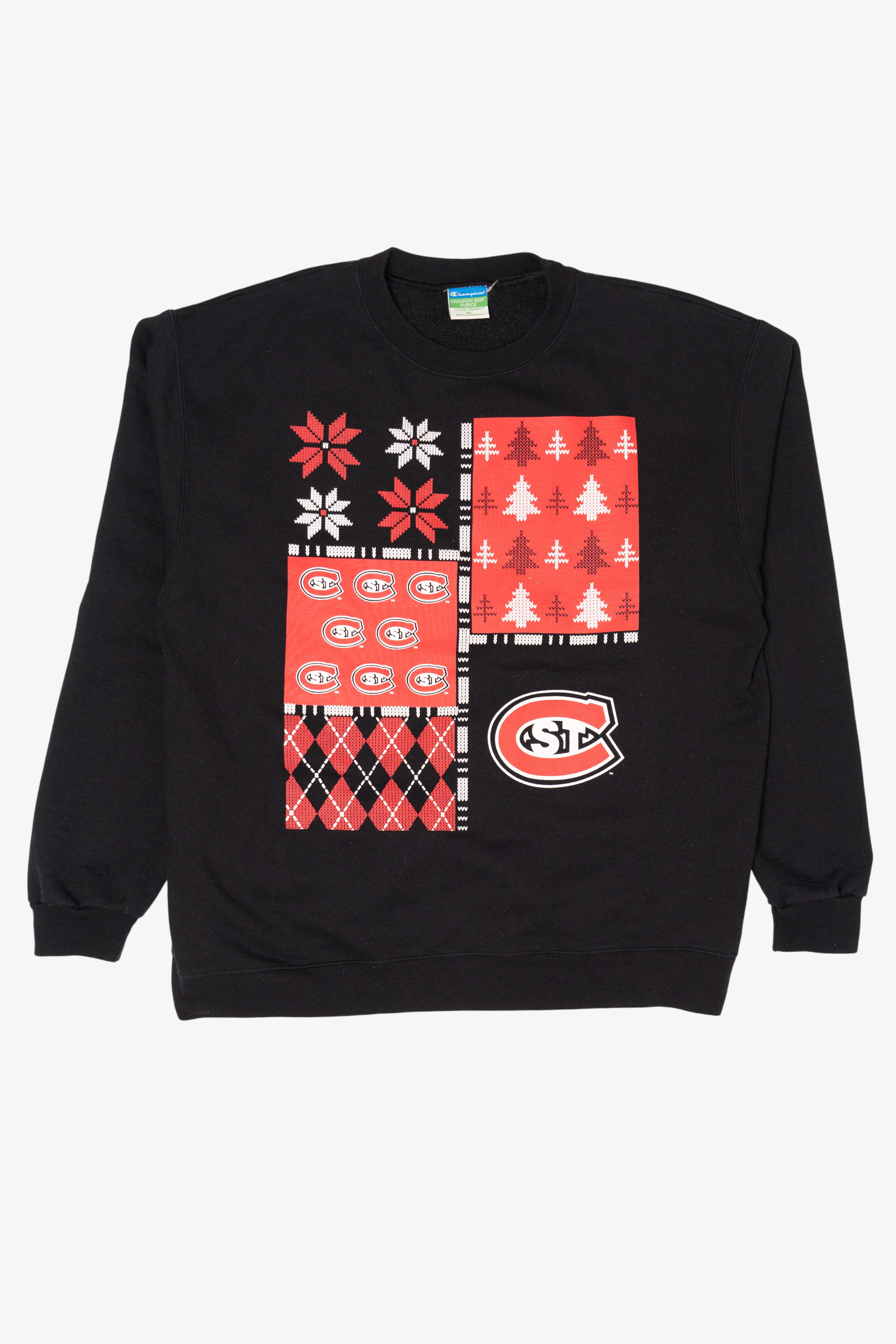 Vintage St. Cloud State University Ugly Christmas Sweatshirt (1990s)