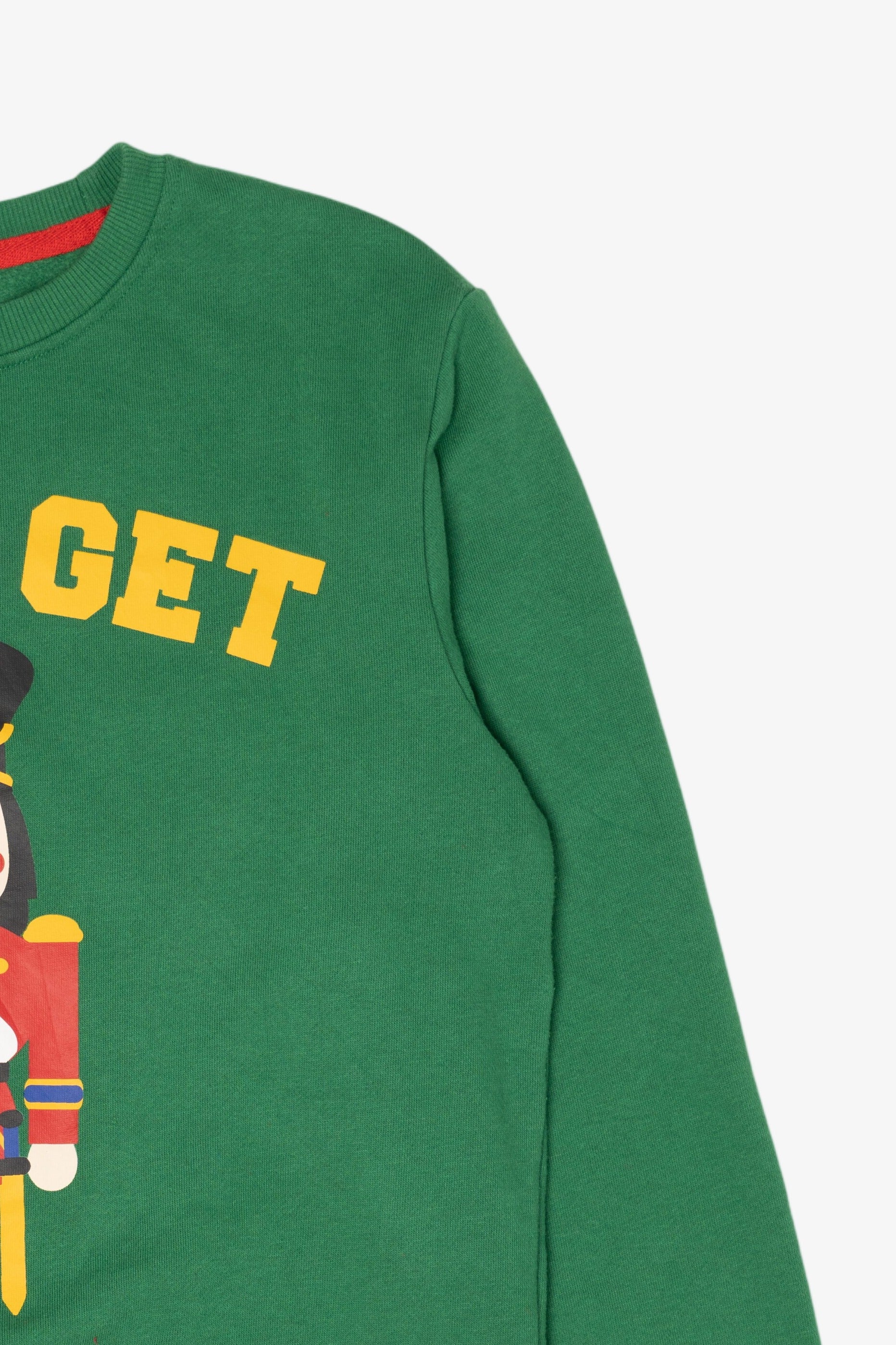 Green "Lets Get Cracking" Nutcracker Ugly Christmas Sweatshirt (2010s)