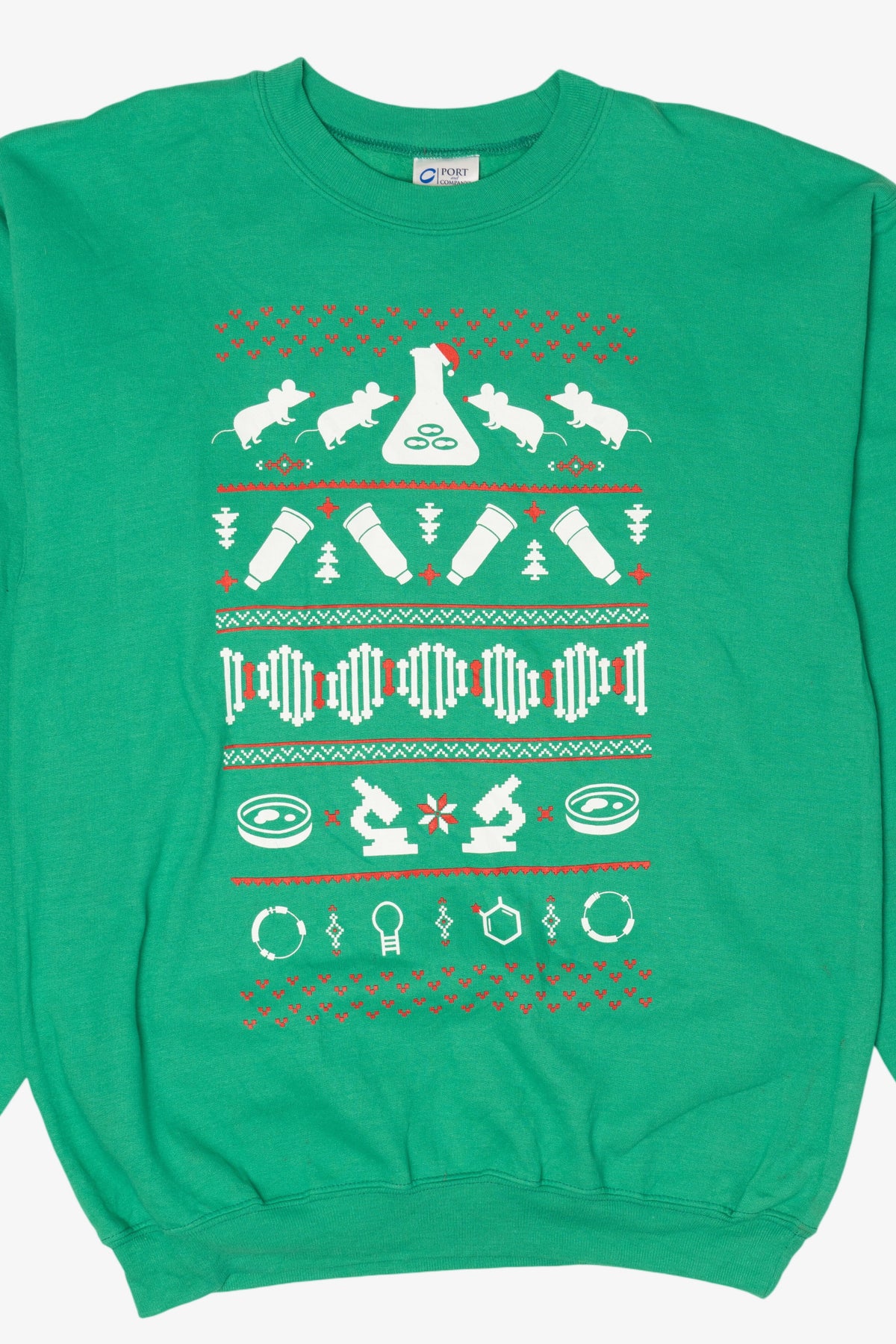 Green Zymo Research Lab Ugly Christmas Sweatshirt (2010s)