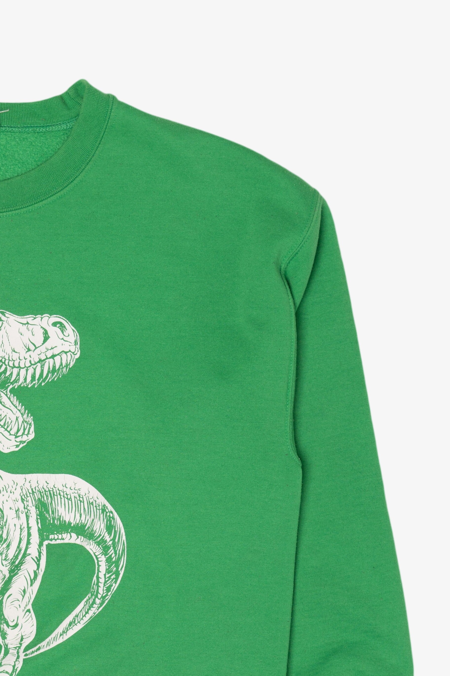 Green Dinosaur T-Rex Santa Ugly Christmas Sweatshirt (2010s)
