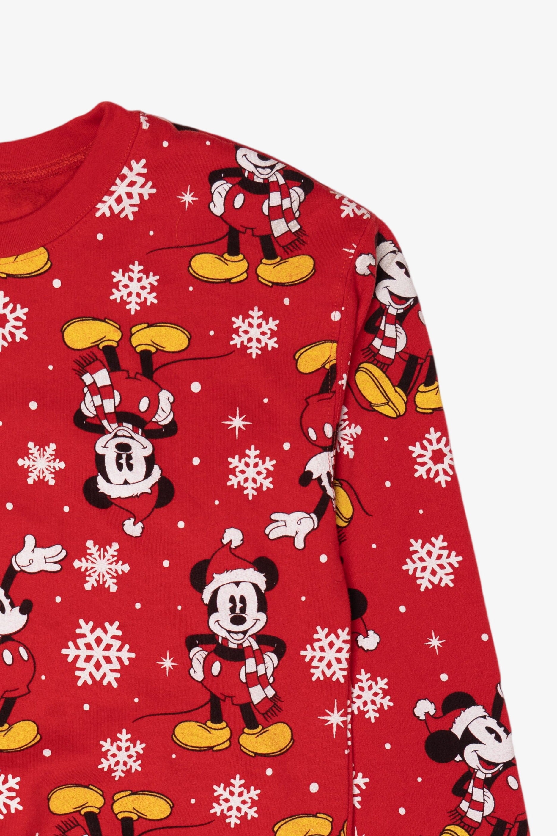 Red Disney Mickey Mouse Ugly Christmas Sweatshirt (2010s)