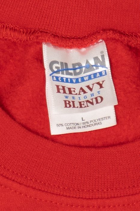 Red Gildan Snowmen Ugly Christmas Sweatshirt (2010s)