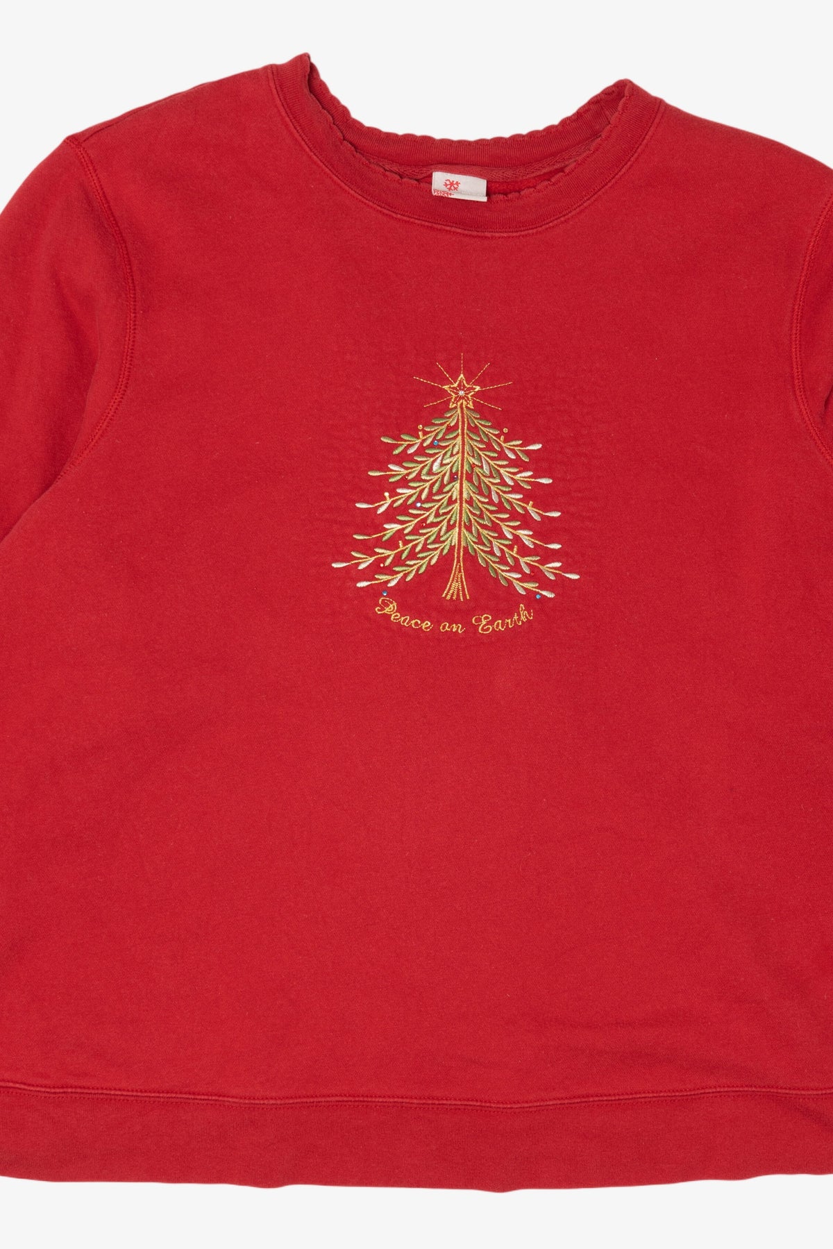 Red Holiday Editions "Peace On Earth" Ugly Christmas Sweatshirt (2010s)