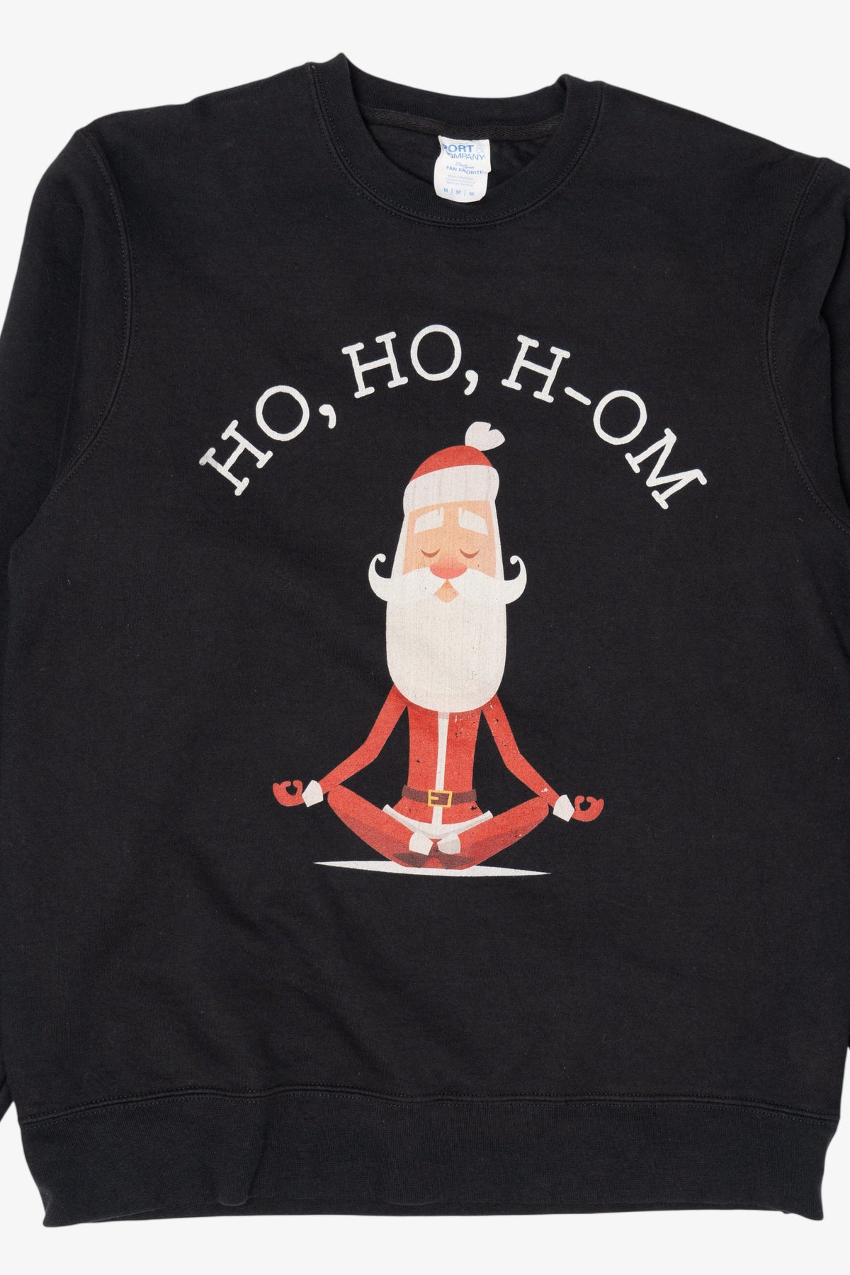 Black Port & Company Santa "Ho Ho H-Om" Ugly Christmas Sweatshirt (2010s)