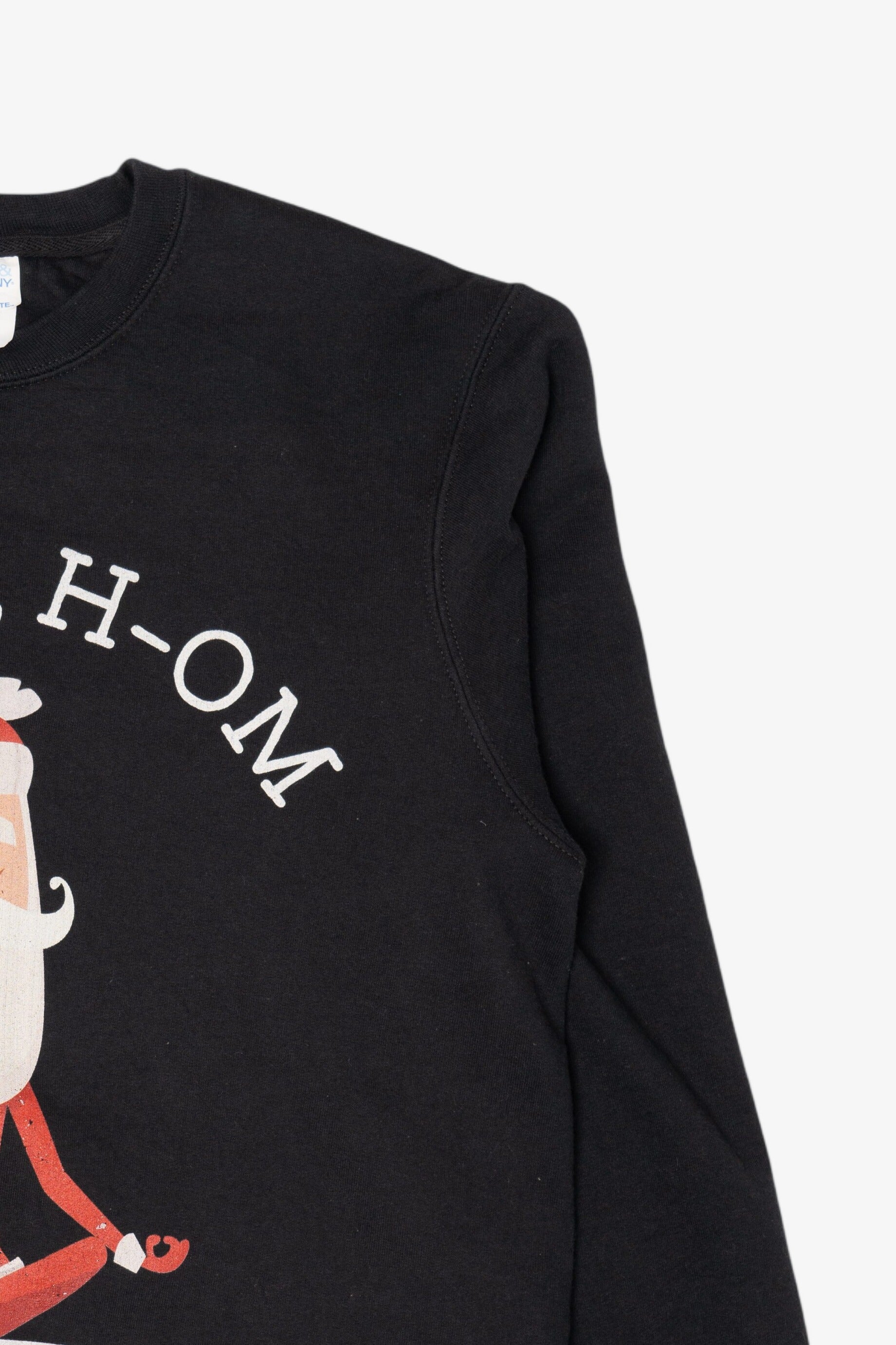 Black Port & Company Santa "Ho Ho H-Om" Ugly Christmas Sweatshirt (2010s)