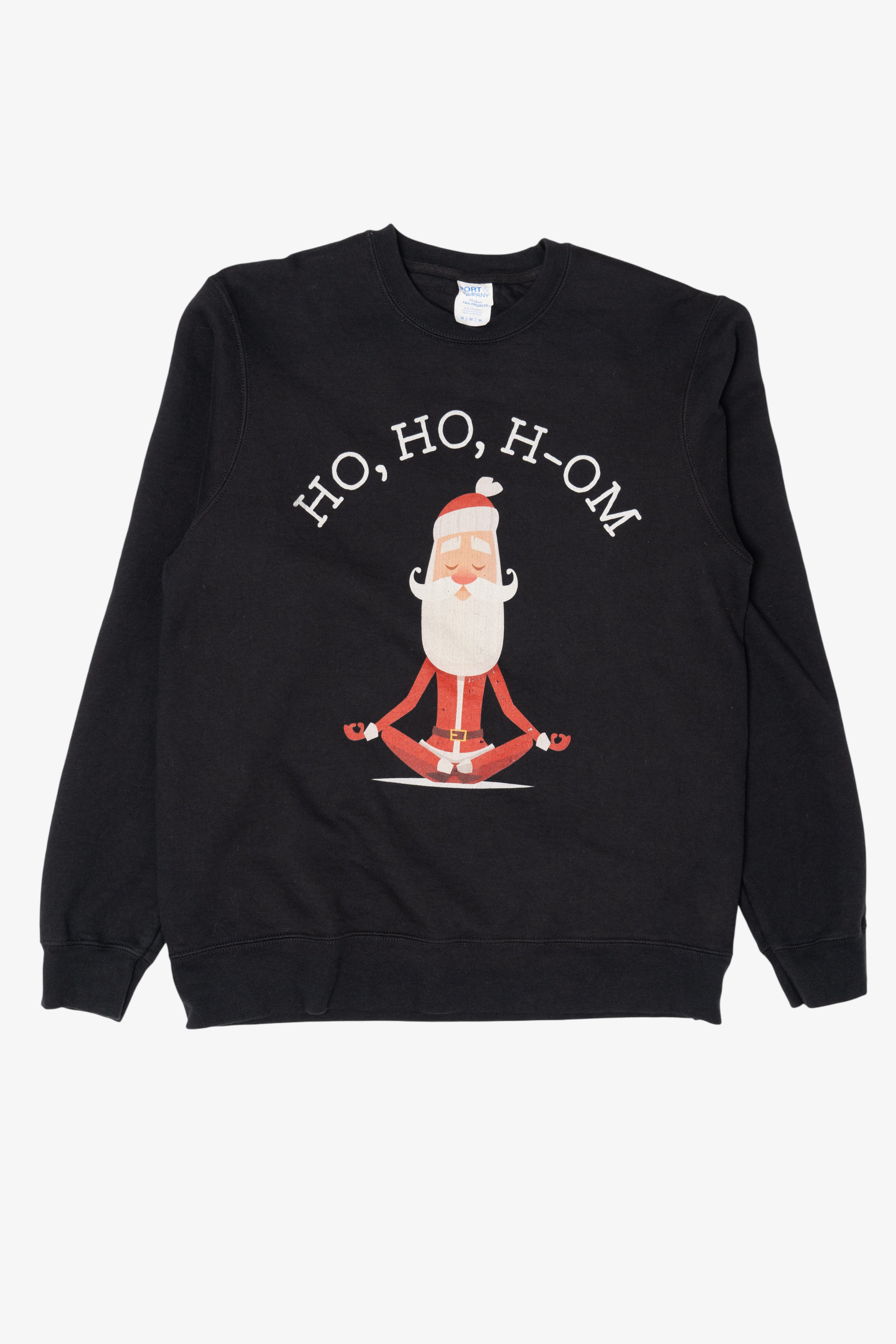 Black Port & Company Santa "Ho Ho H-Om" Ugly Christmas Sweatshirt (2010s)