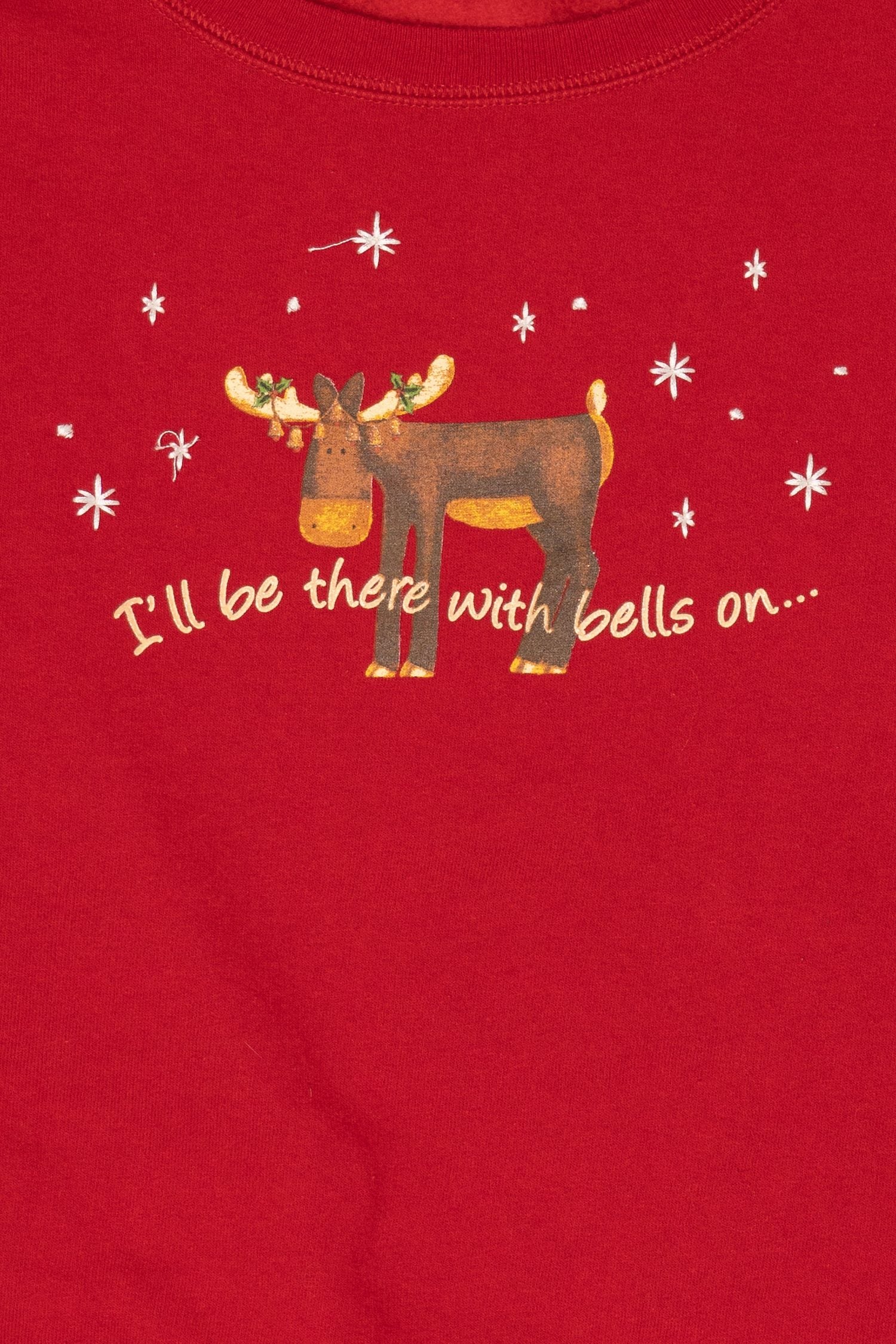 Red Hanes Moose Ugly Christmas Sweatshirt (2010s)
