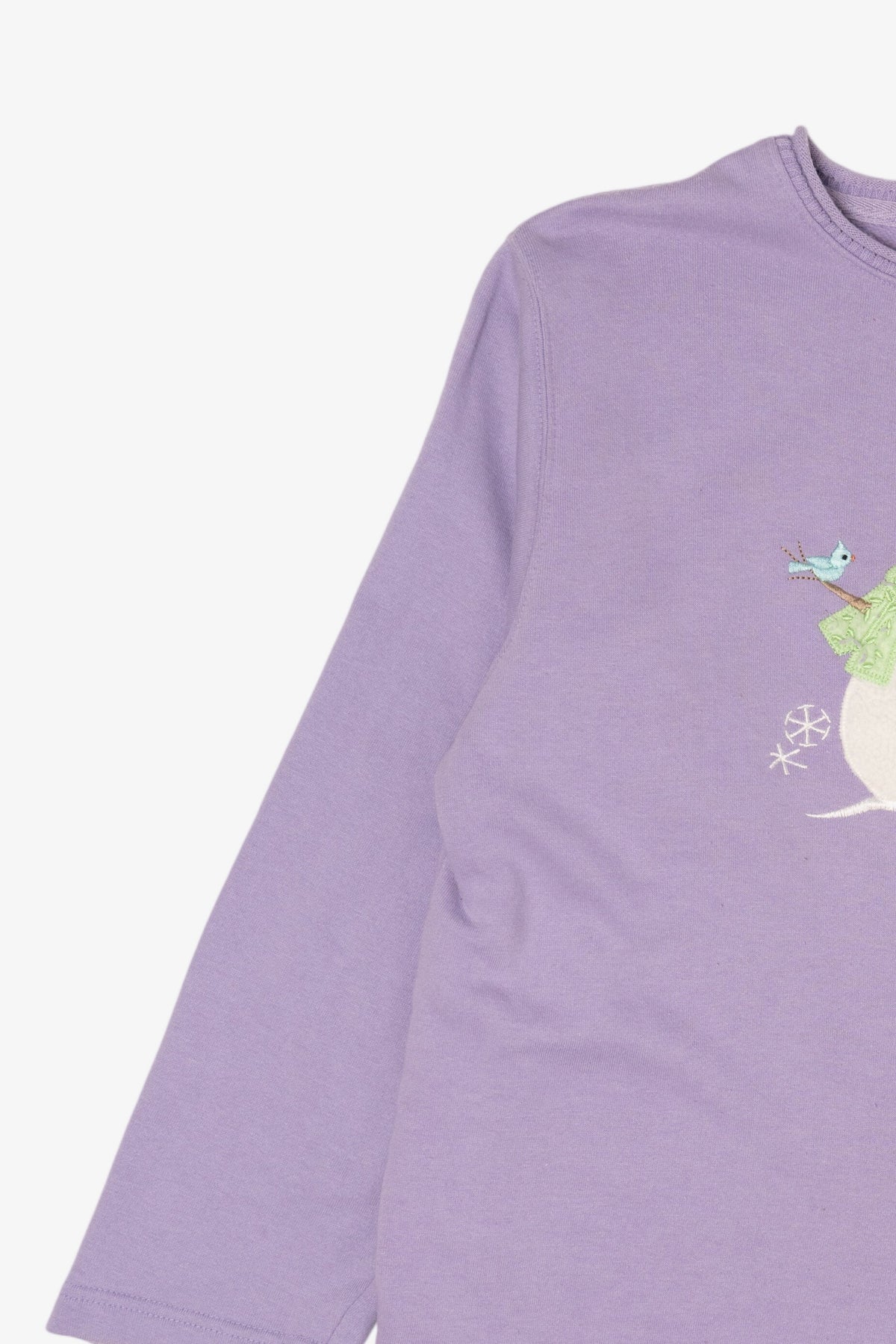 Vintage Lavender Decorated Originals Snowmen Ugly Christmas Sweatshirt (1990s)