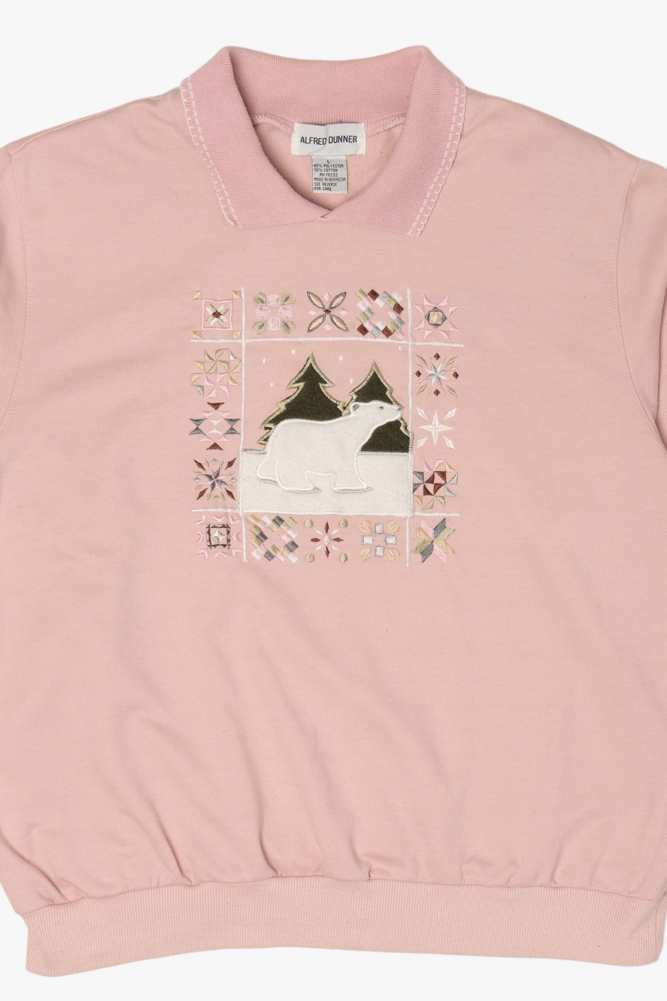 Vintage Pink Alfred Dunner Ugly Christmas Sweatshirt (2000s)