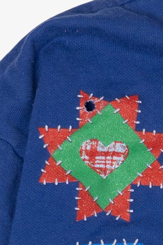 Vintage Blue Spumoni Ugly Christmas Sweatshirt (1980s)