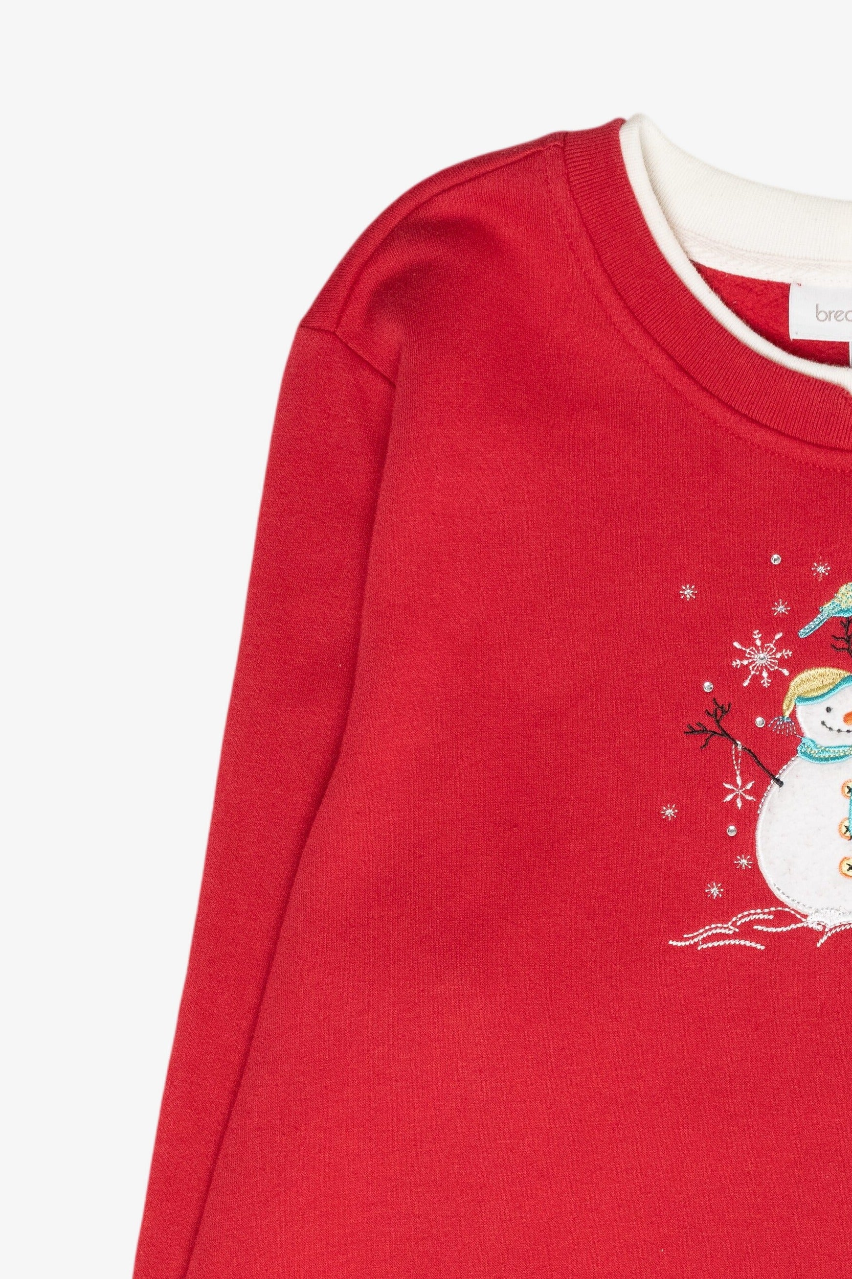 Bird Watching Snowmen Vintage Ugly Christmas Sweatshirt (2000s)