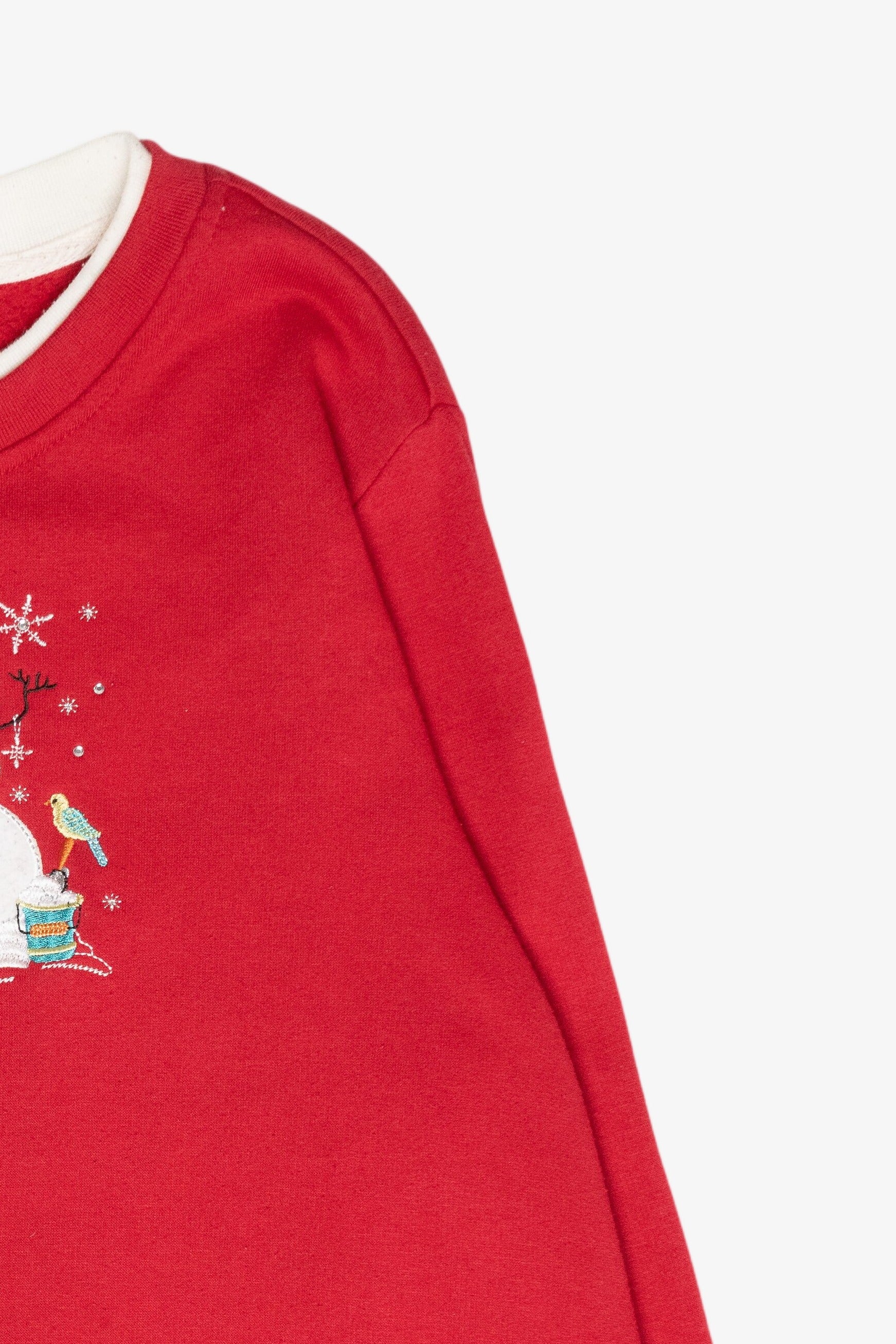 Bird Watching Snowmen Vintage Ugly Christmas Sweatshirt (2000s)