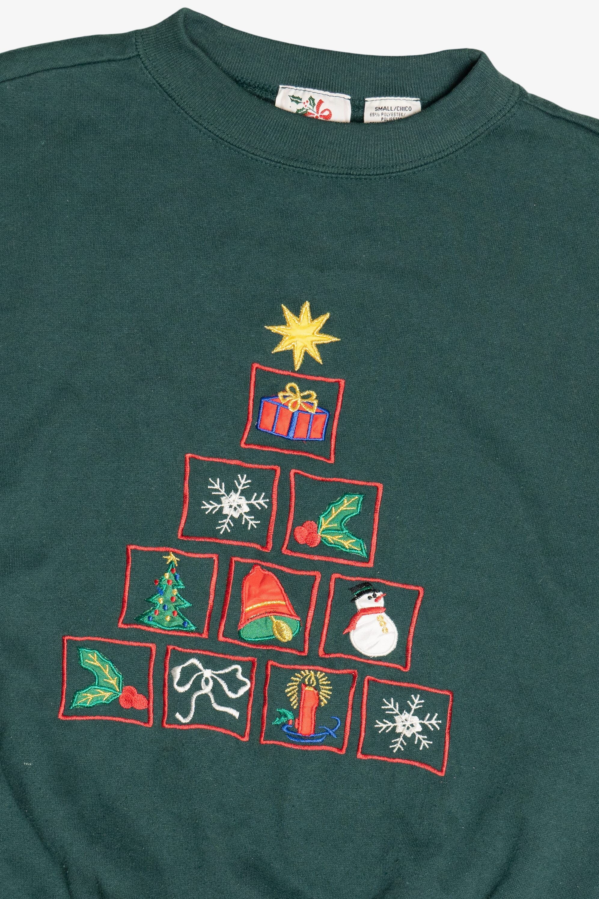 Vintage Embroidered Ugly Christmas Sweatshirt (1990s)