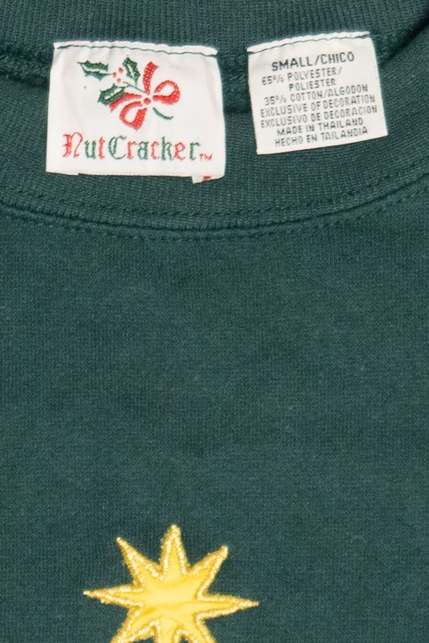 Vintage Embroidered Ugly Christmas Sweatshirt (1990s)