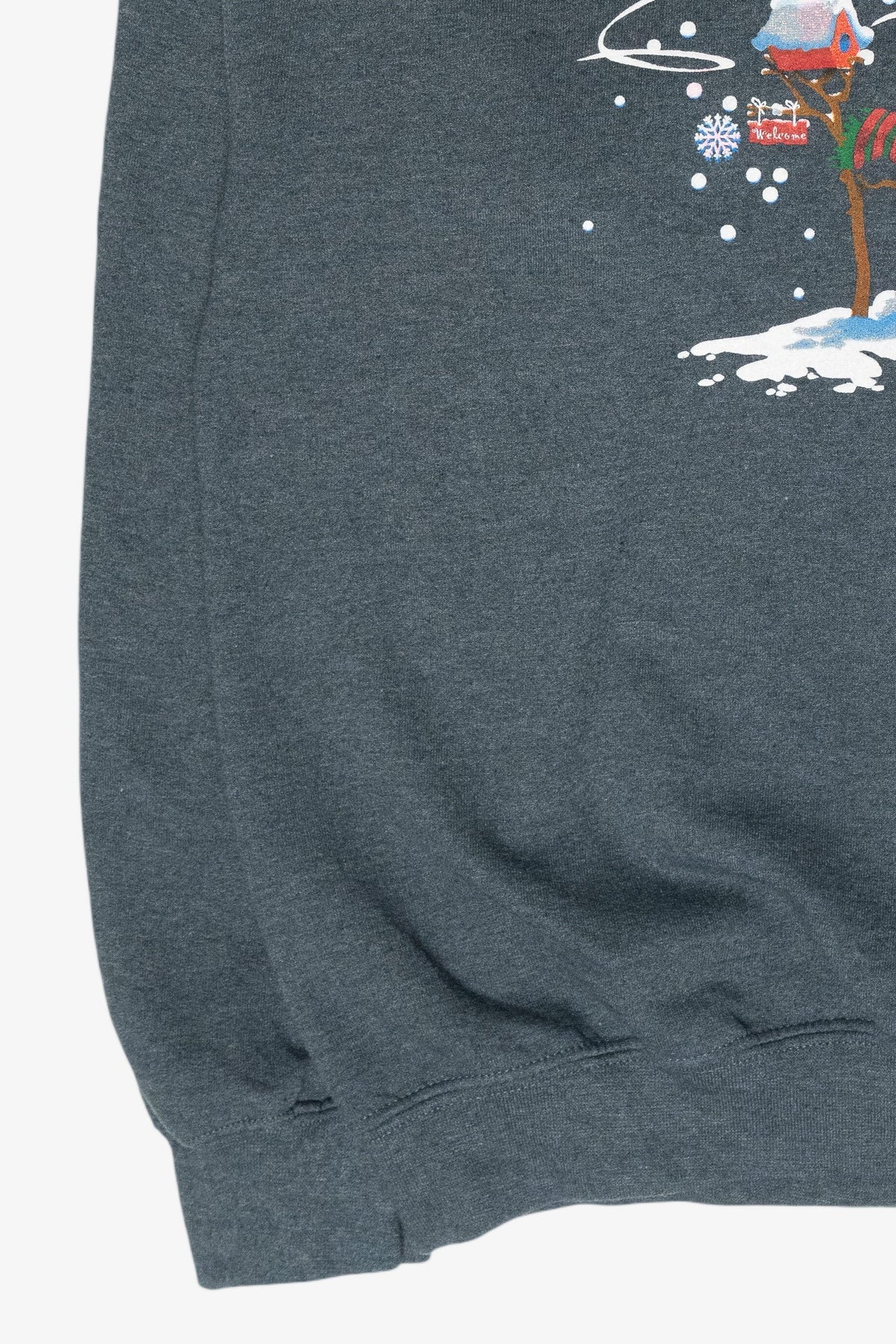 "Warm Wishes" Snowman Vintage Ugly Christmas Sweatshirt (2000s)