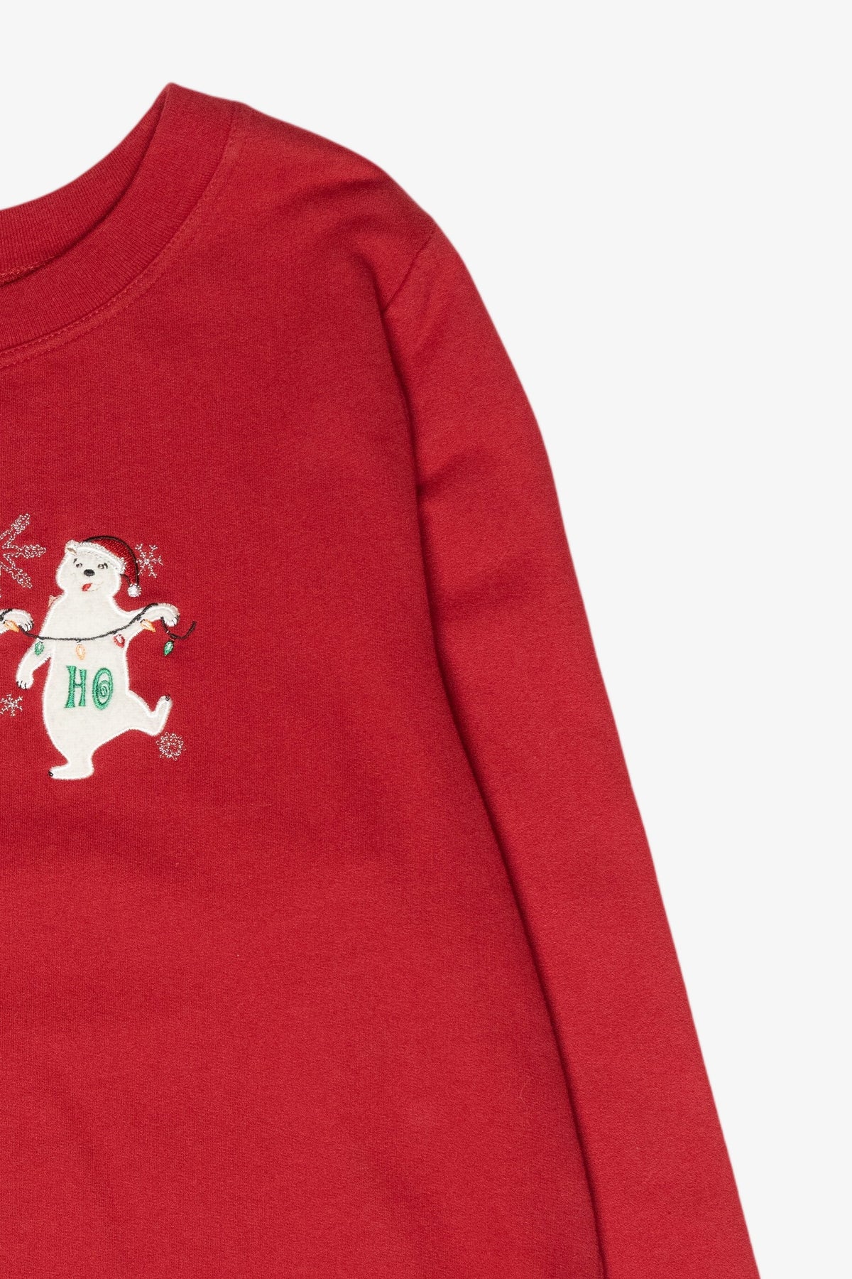 "Ho Ho Ho" Polar Bears Vintage Ugly Christmas Sweatshirt (2000s)