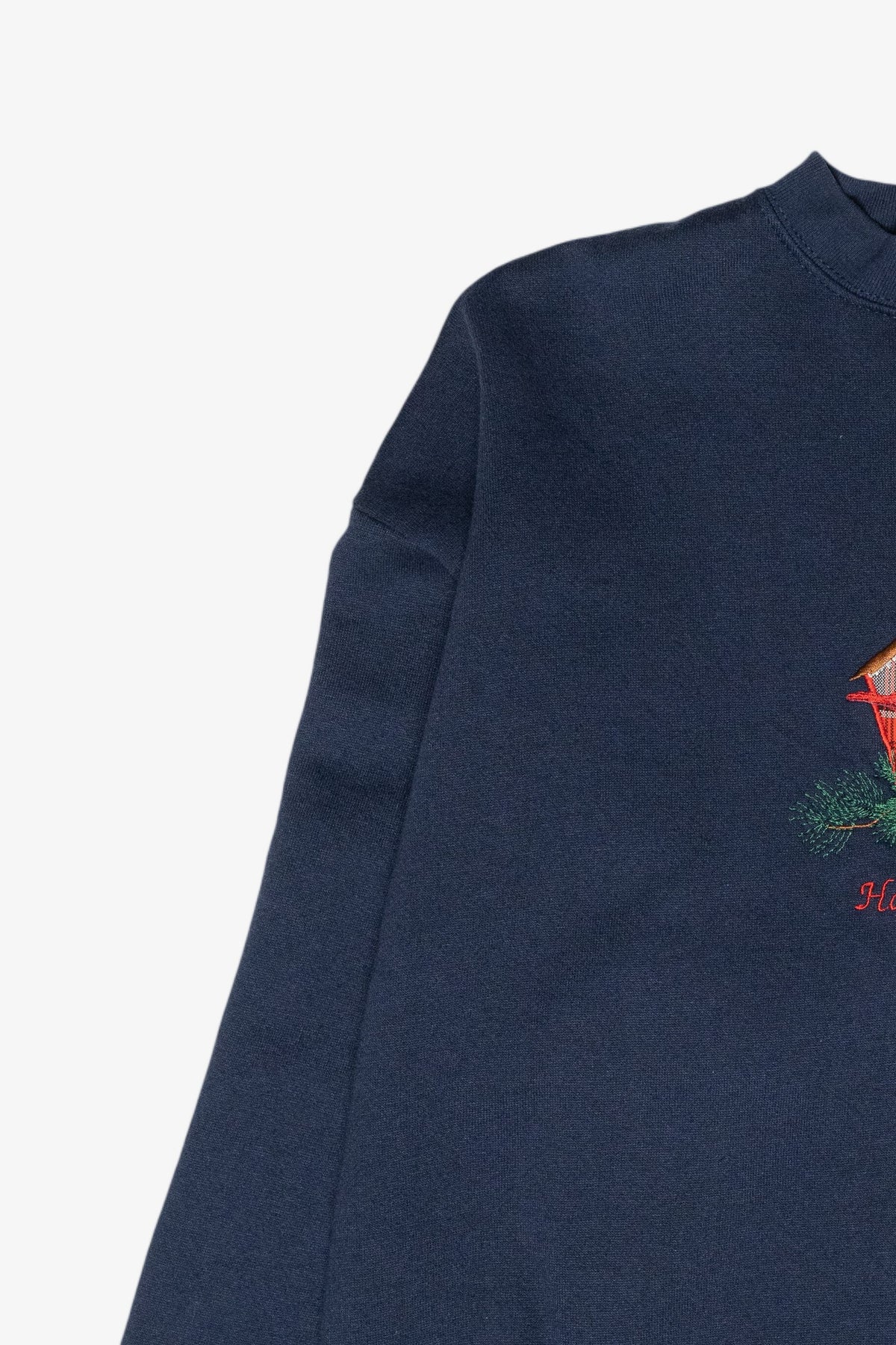 "Happy Holidays" Birdhouse Vintage Ugly Christmas Sweatshirt (1990s)