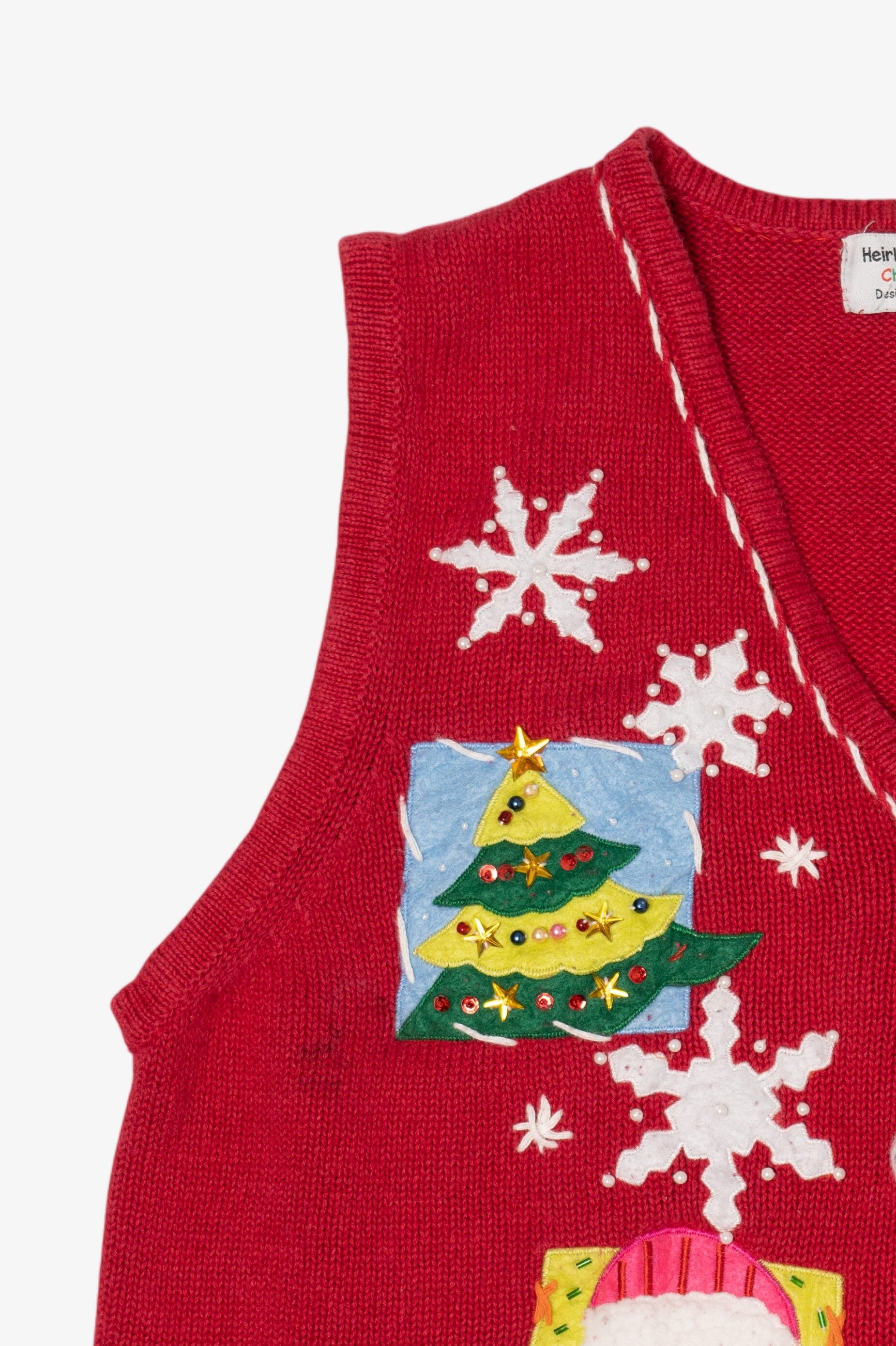 Vintage Red Heirloom Collectibles Ugly Christmas Vest (2000s)