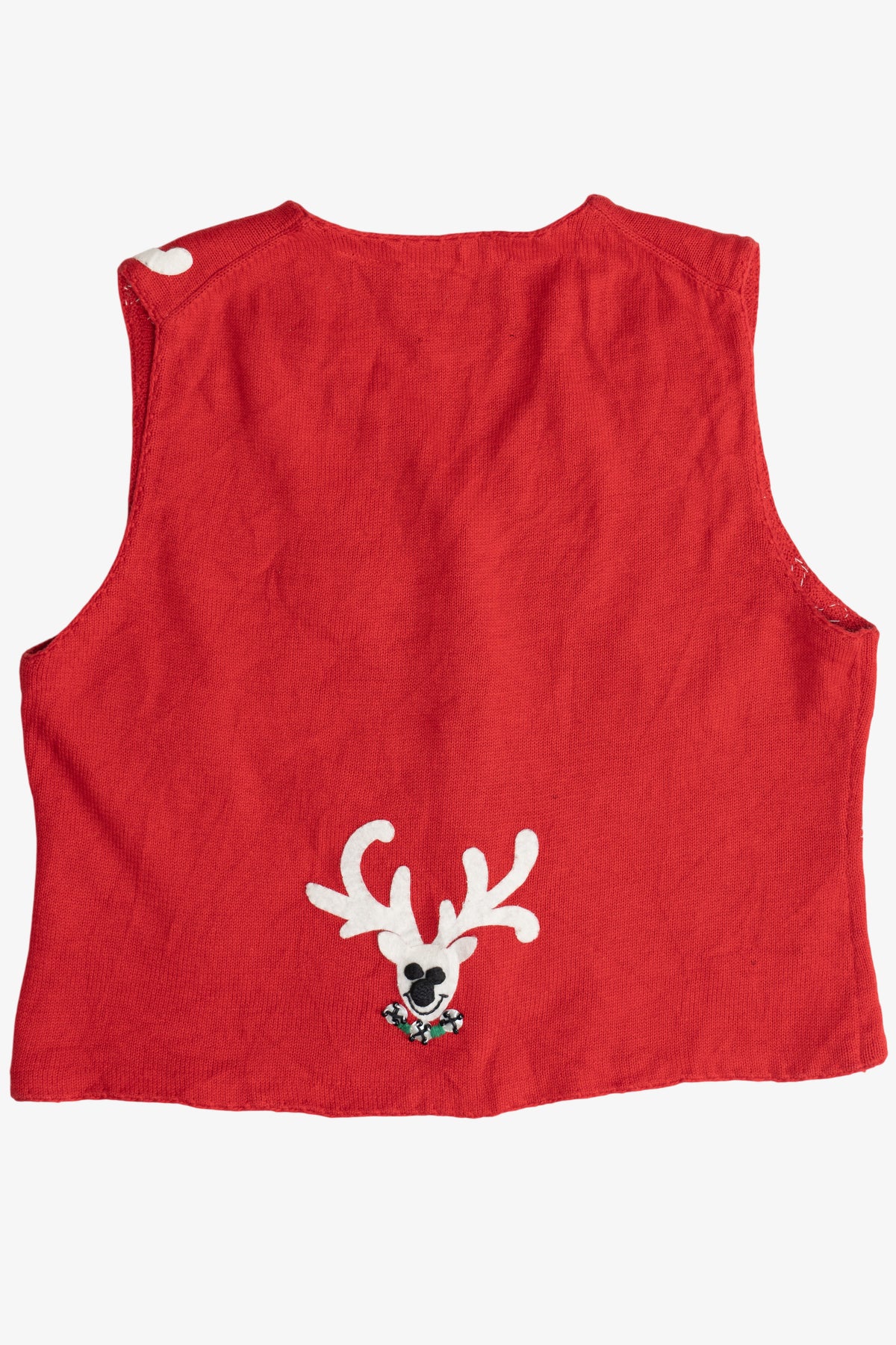 Vintage Michael Simon Reindeer Applique Ugly Christmas Vest (2000s)