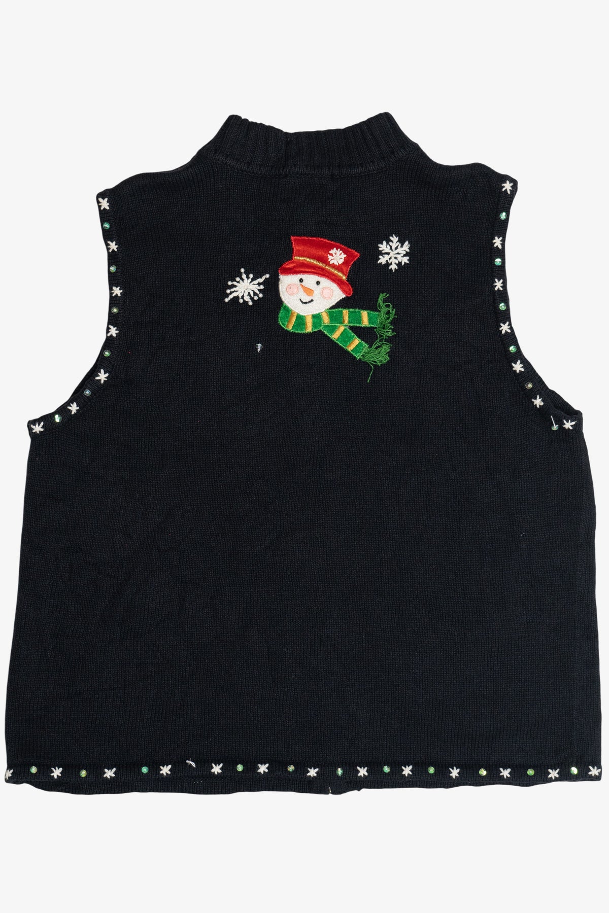 Vintage Designers Originals Studio Snowmen Pile Ugly Christmas Vest (1990s)