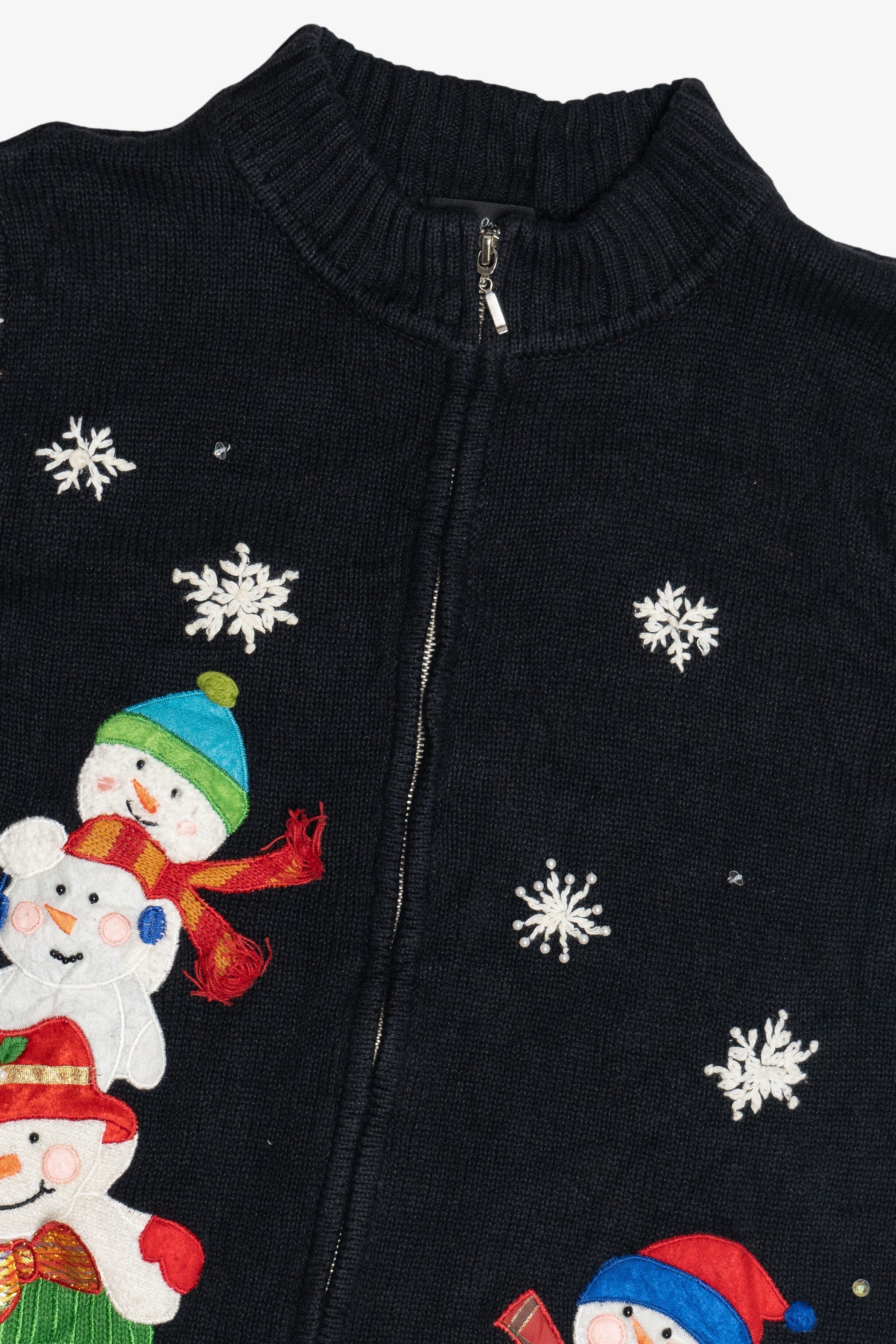 Vintage Designers Originals Studio Snowmen Pile Ugly Christmas Vest (1990s)