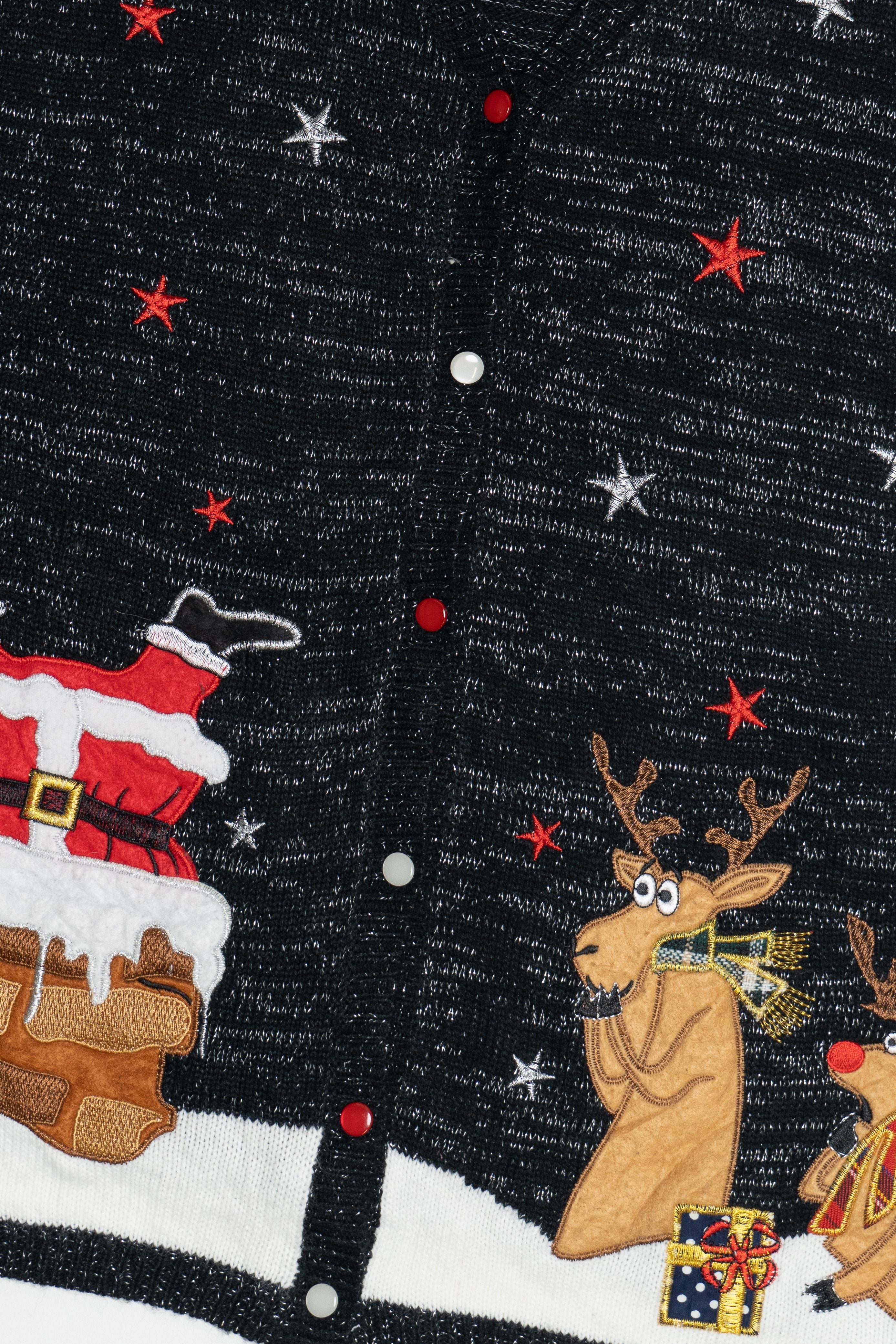 Vintage Silly Santa Holiday Time Ugly Christmas Vest (2000s)