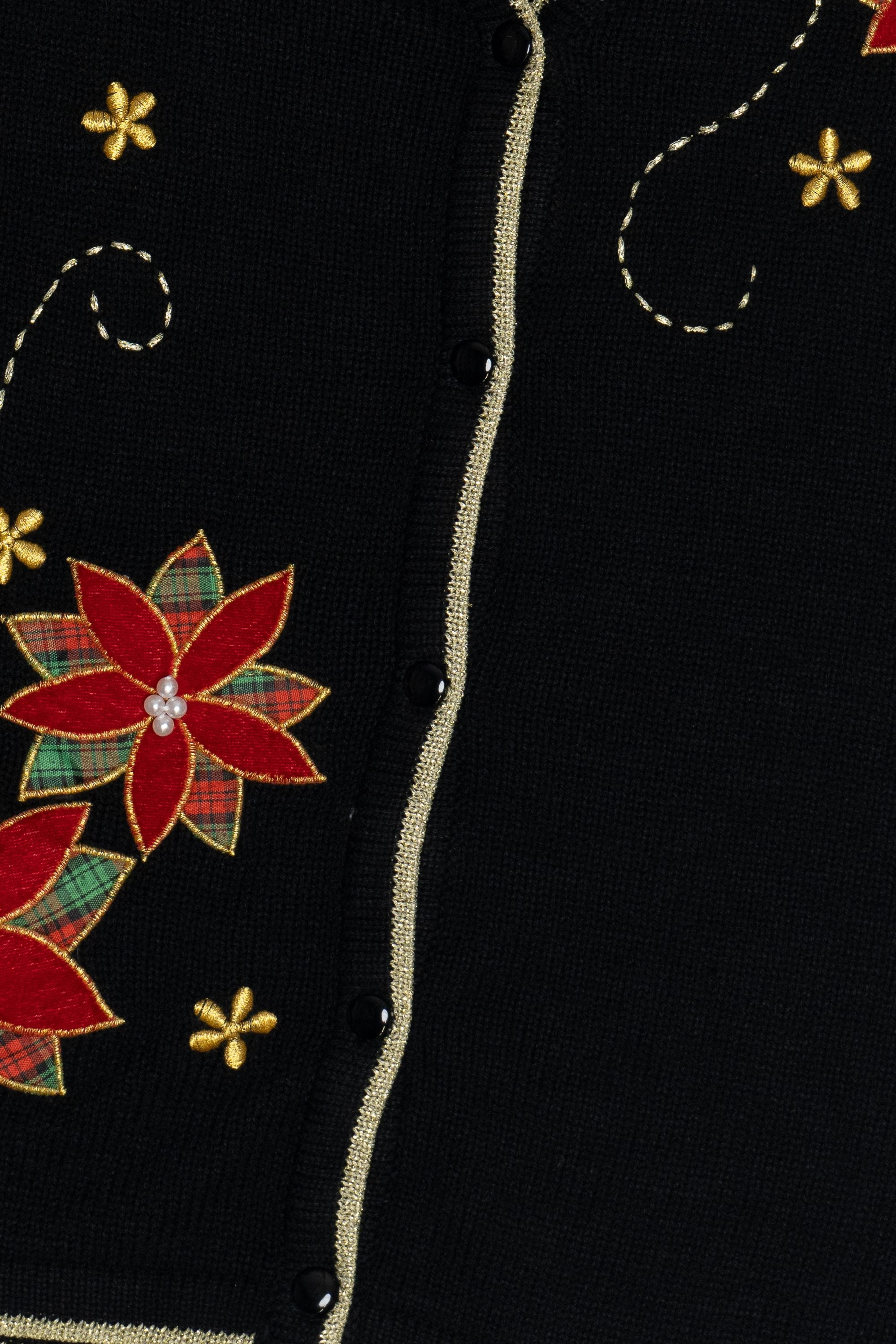 Vintage Poinsettias Ugly Christmas Vest (2000s)