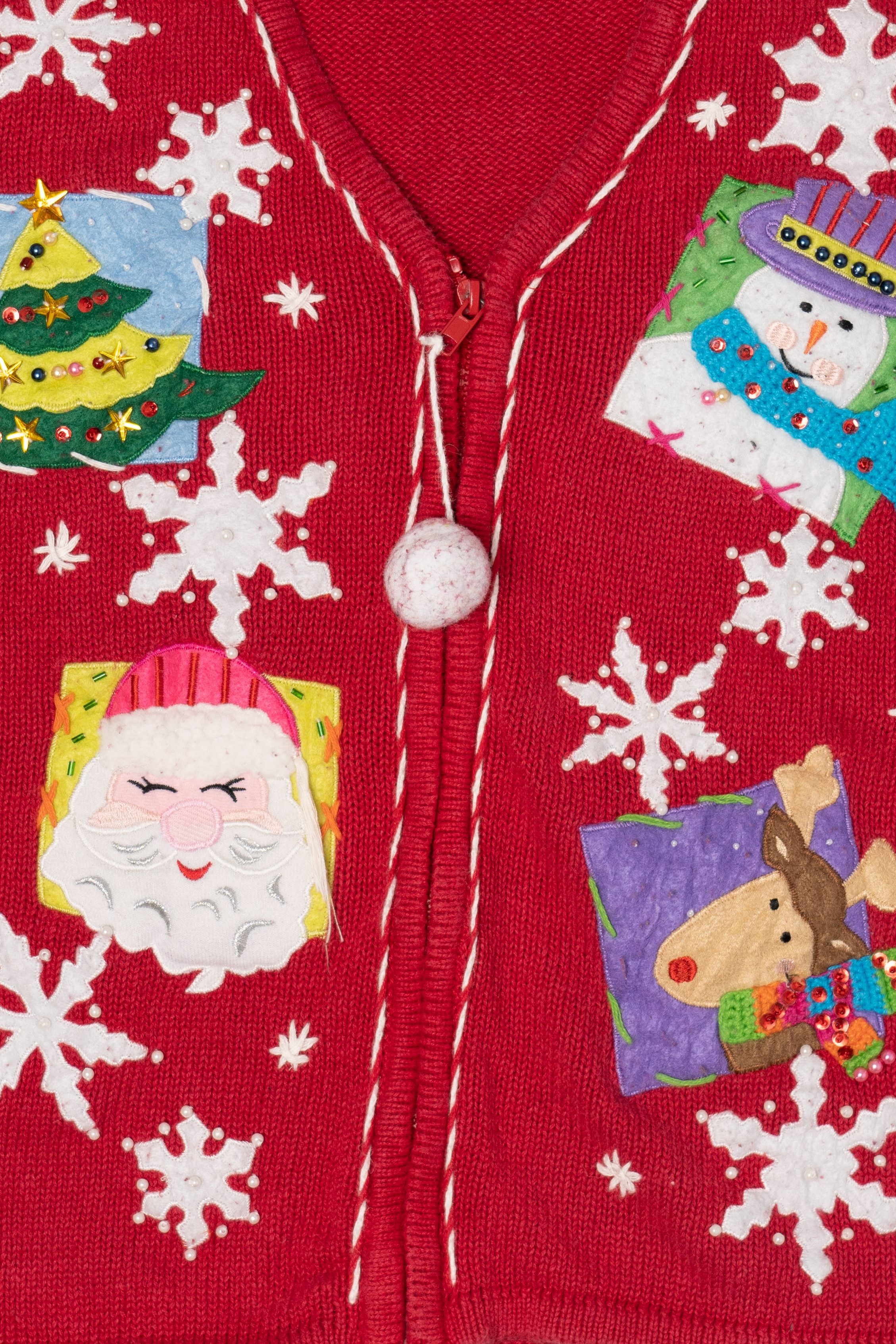 Vintage Red Heirloom Collectibles Ugly Christmas Vest (2000s)