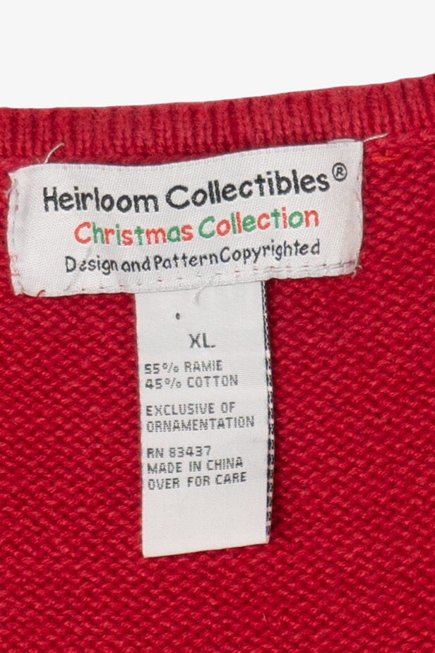 Vintage Red Heirloom Collectibles Ugly Christmas Vest (2000s)