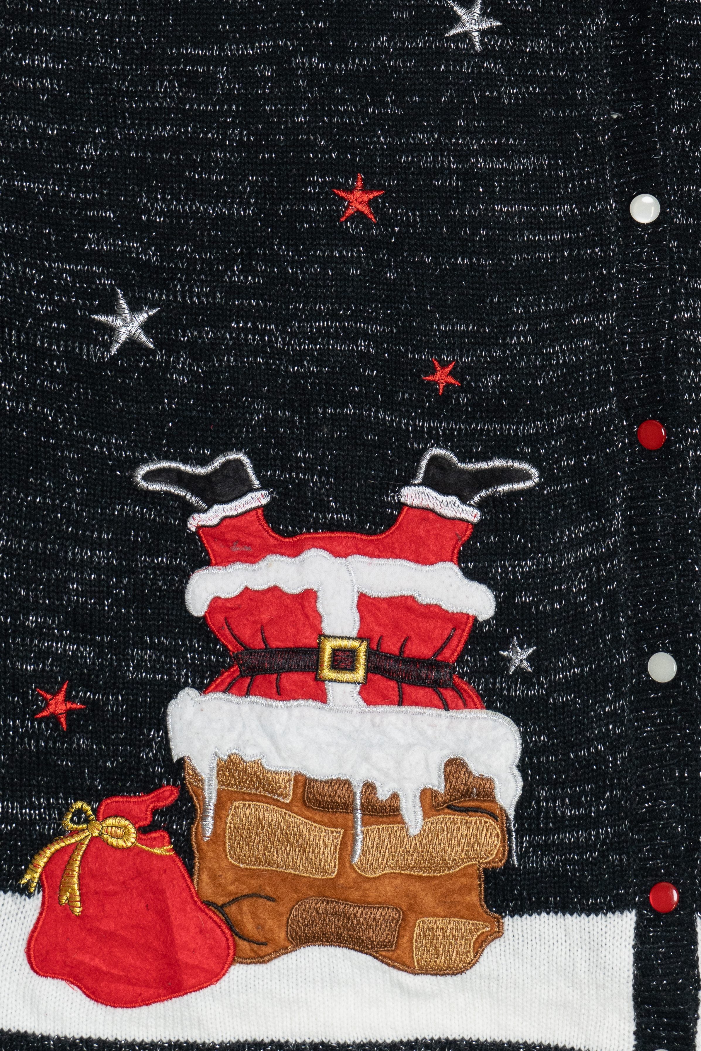 Vintage Silly Santa Holiday Time Ugly Christmas Vest (2000s)