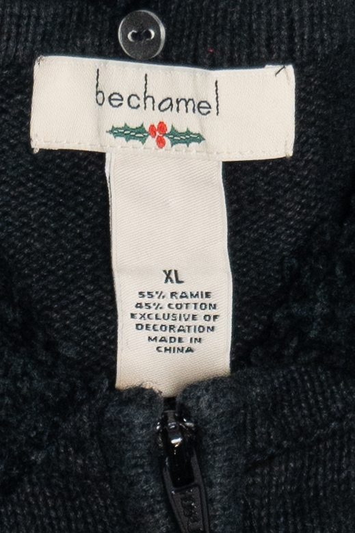 Vintage Beaded "Ho Ho Ho" Ugly Christmas Vest (1990s)