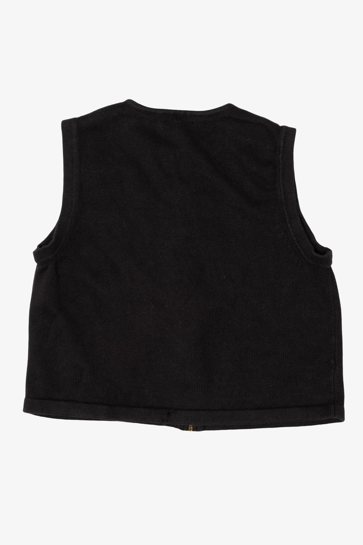 Vintage Black Merry & Bright Ornaments Ugly Christmas Vest (2000s)