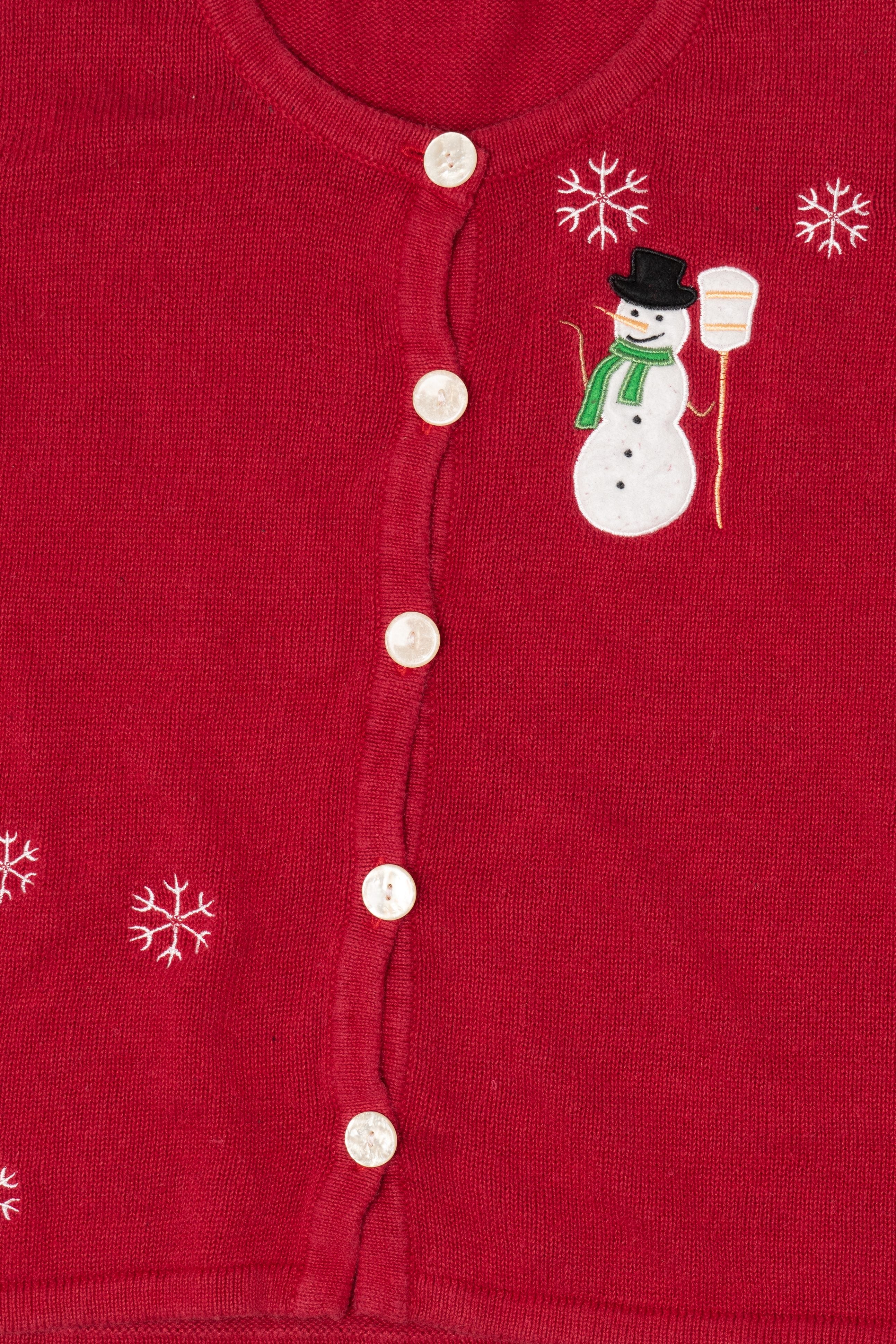 Vintage Red Snowmen Ugly Christmas Vest (2000s)
