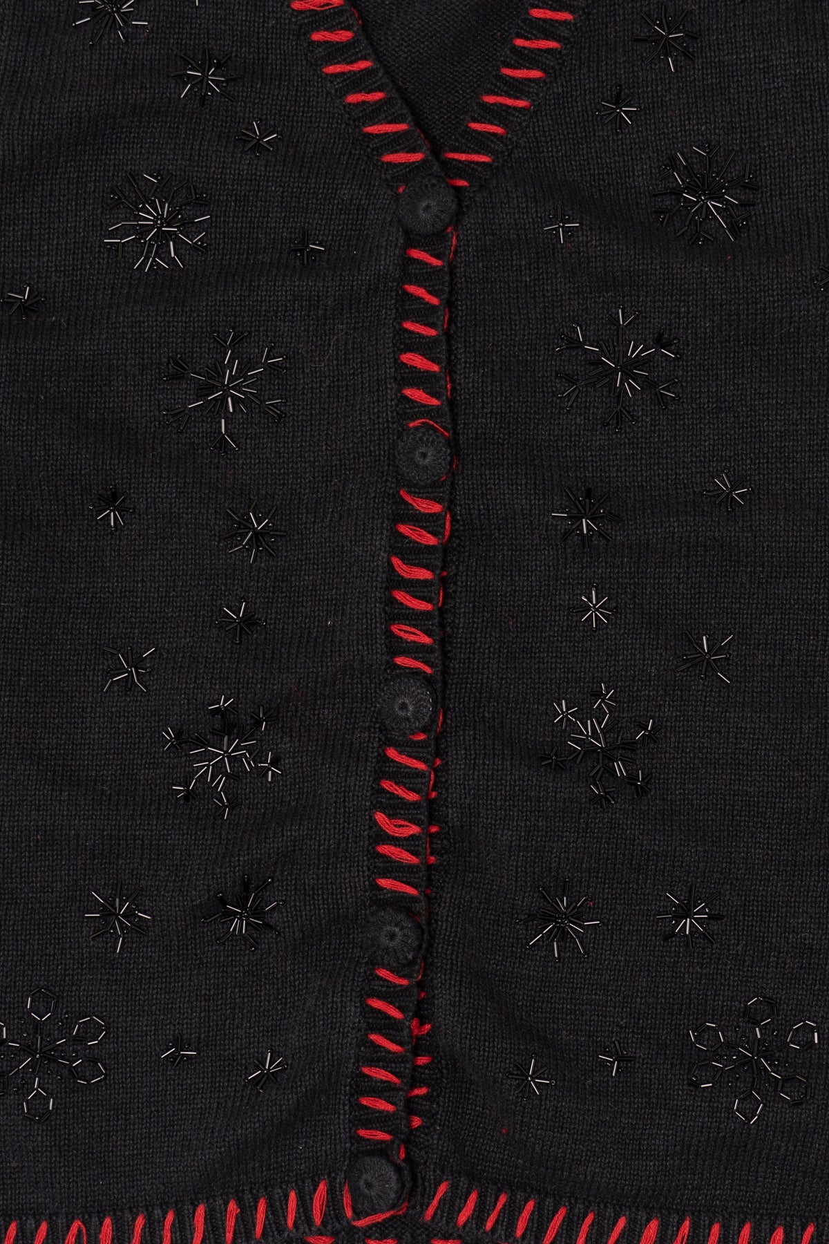 Vintage Black Holiday Editions Snowflakes Ugly Christmas Vest (2000s)