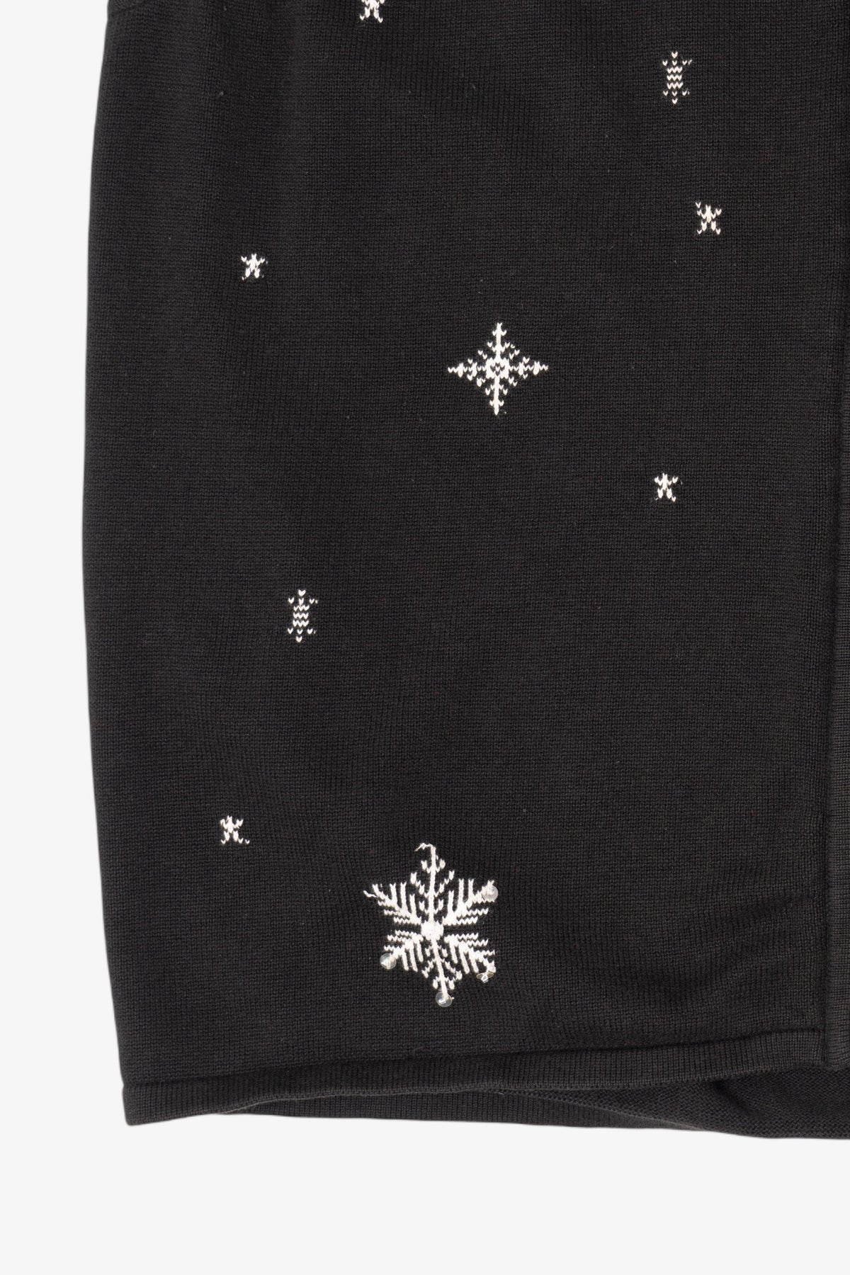 Vintage Black Allison Daley Snowflakes Ugly Christmas Vest (2000s)