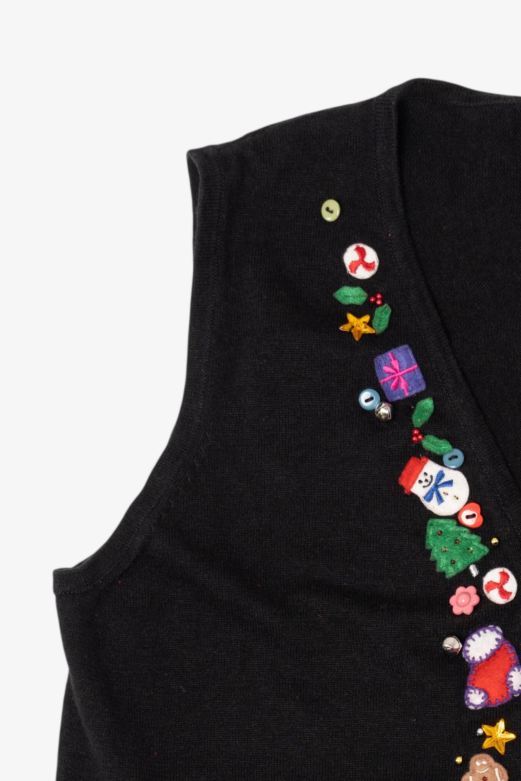 Vintage Black CB Career Ugly Christmas Vest (2000s)