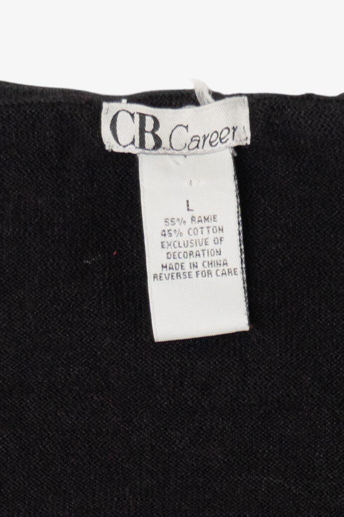 Vintage Black CB Career Ugly Christmas Vest (2000s)