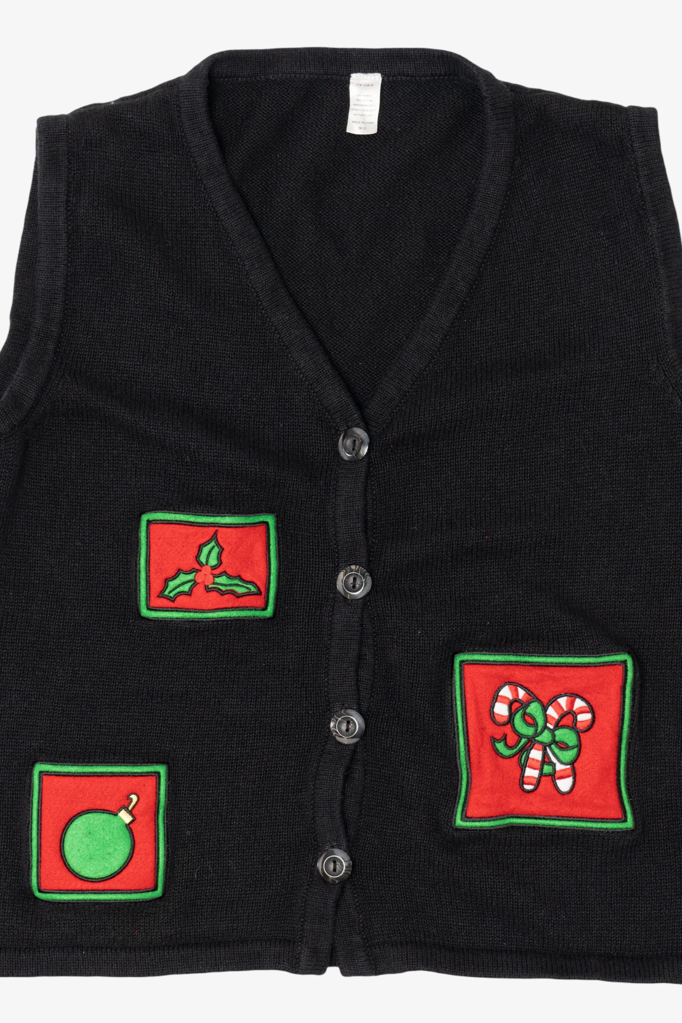 Vintage Black Christmas Vest (2000s)
