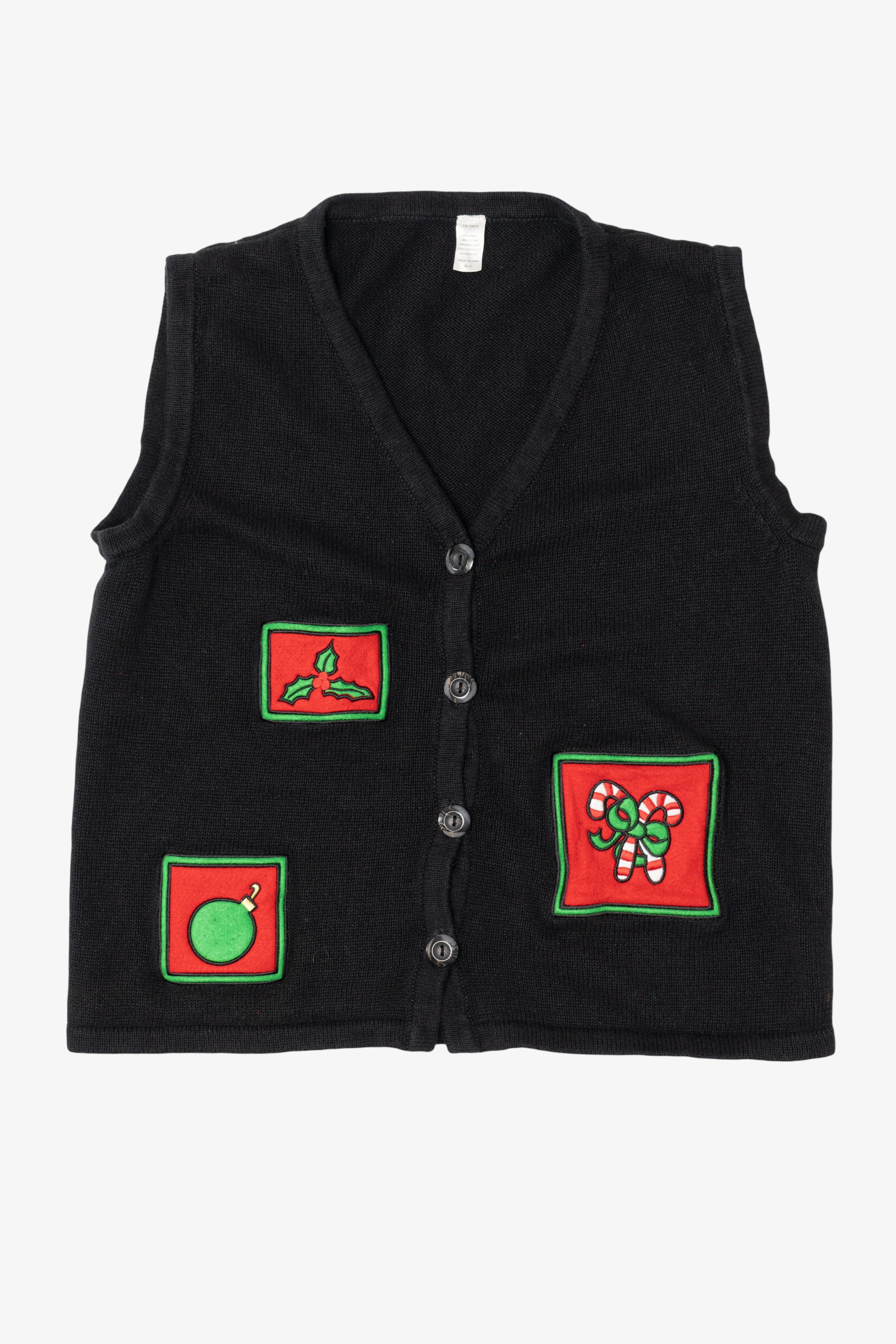 Vintage Black Christmas Vest (2000s)