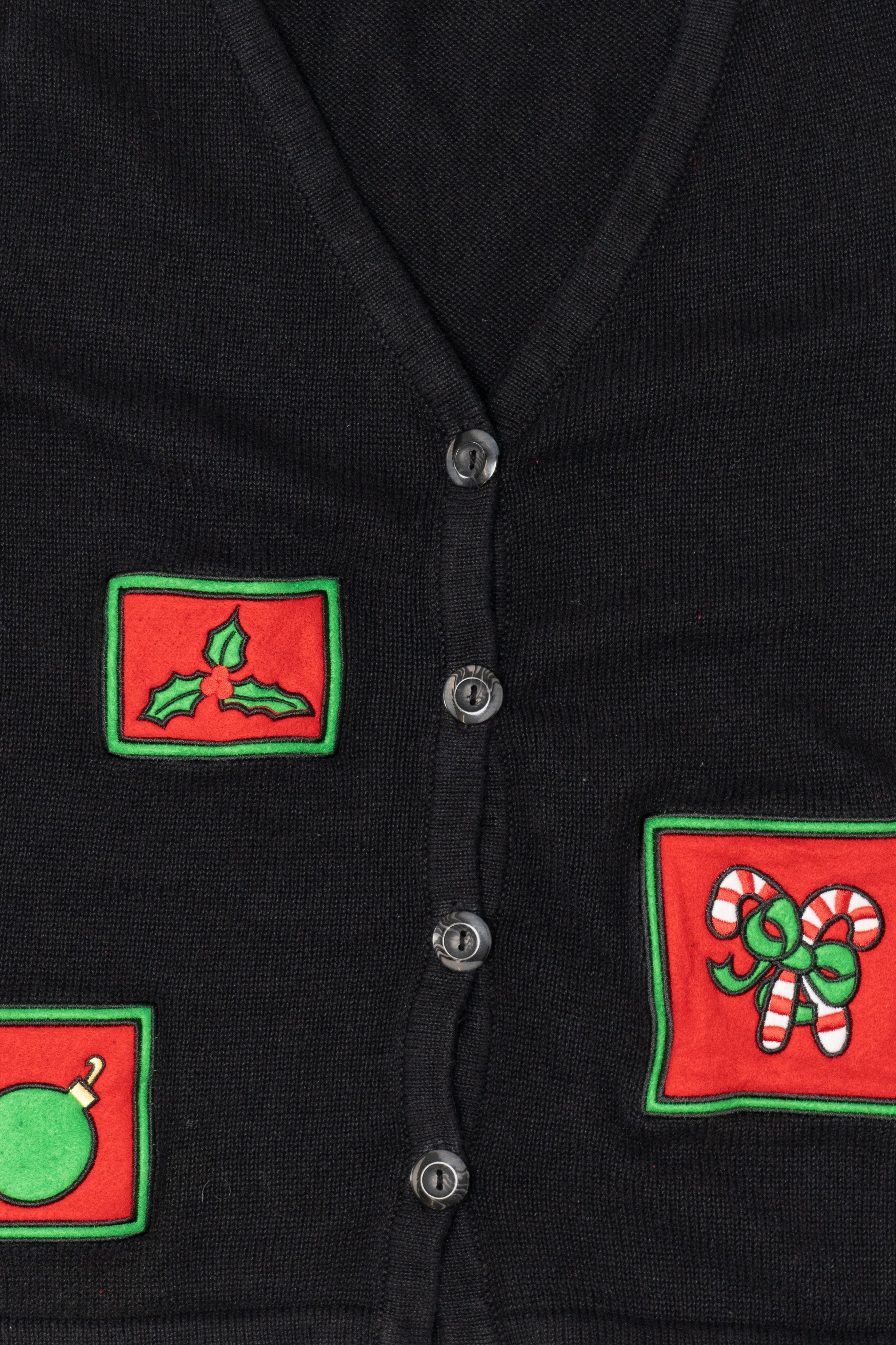 Vintage Black Christmas Vest (2000s)