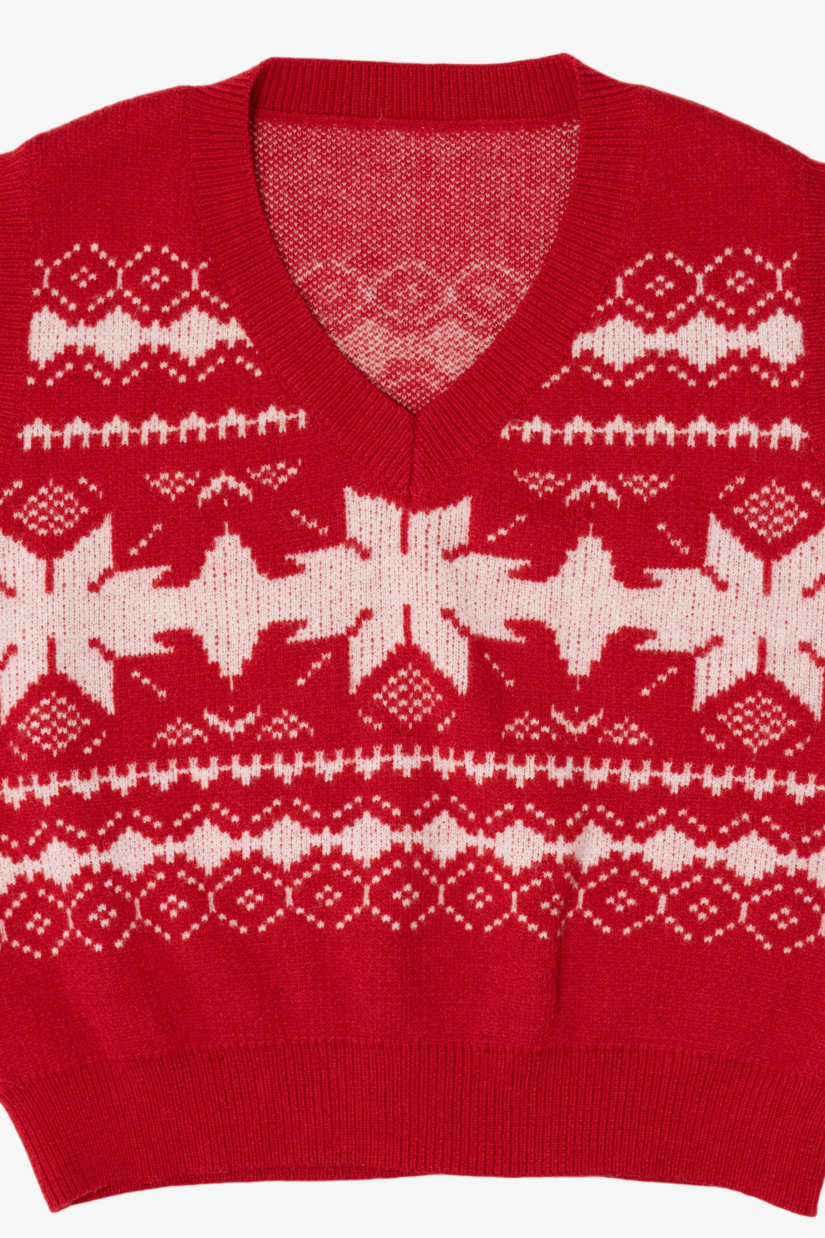 Red Snowflakes Ugly Christmas Vest (2010s)