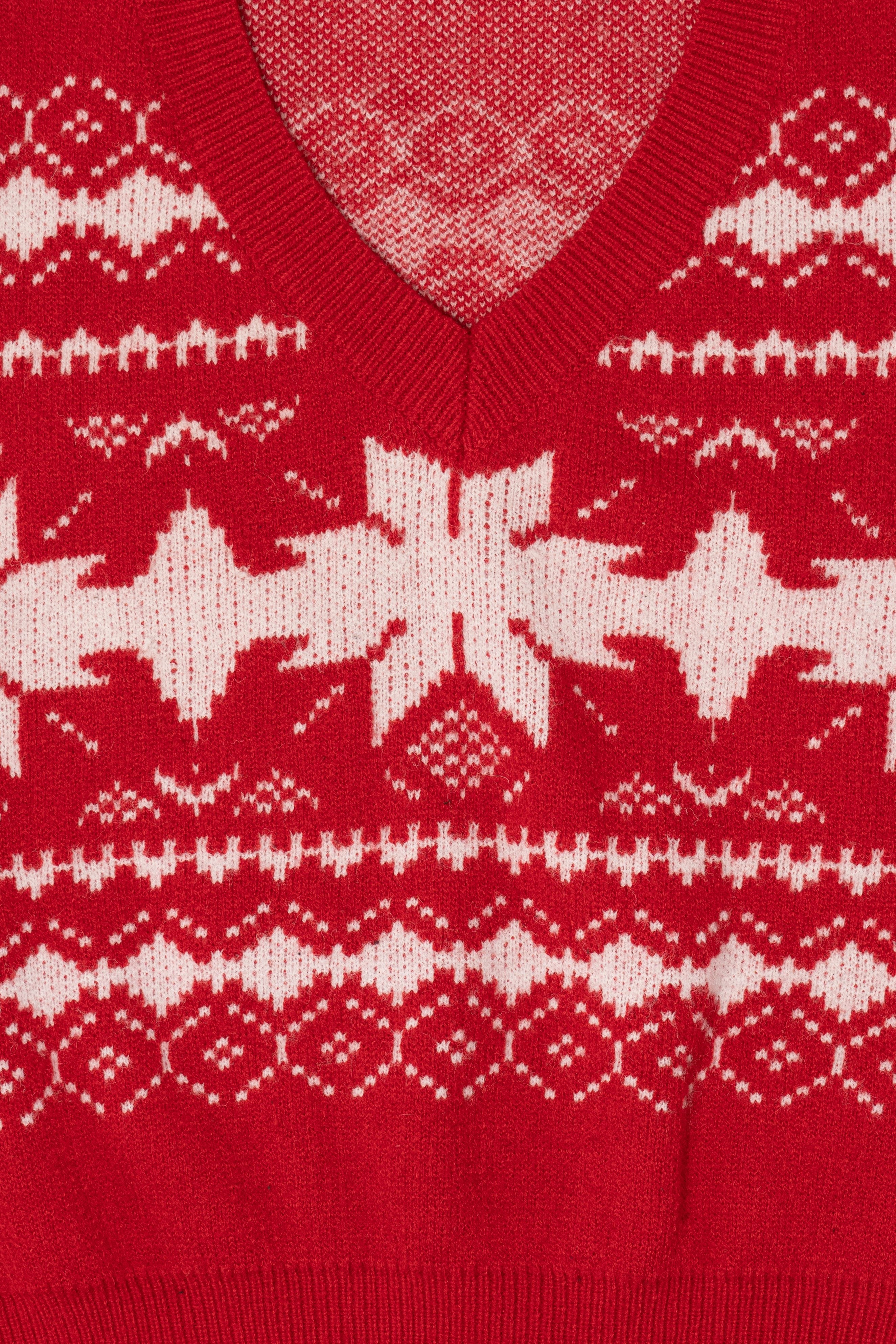 Red Snowflakes Ugly Christmas Vest (2010s)