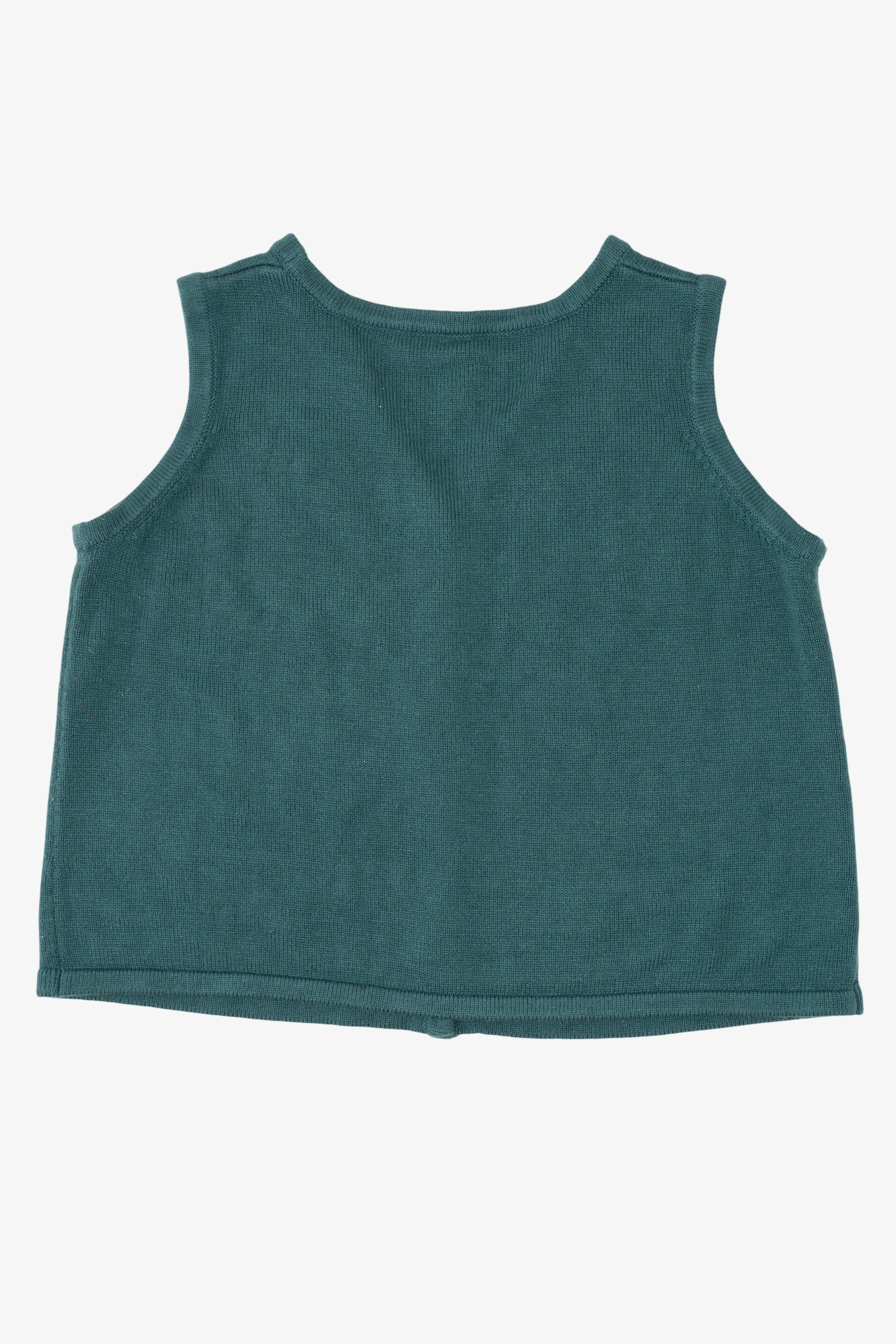 Vintage Green Trees And Presents Ugly Christmas Vest (2000s)