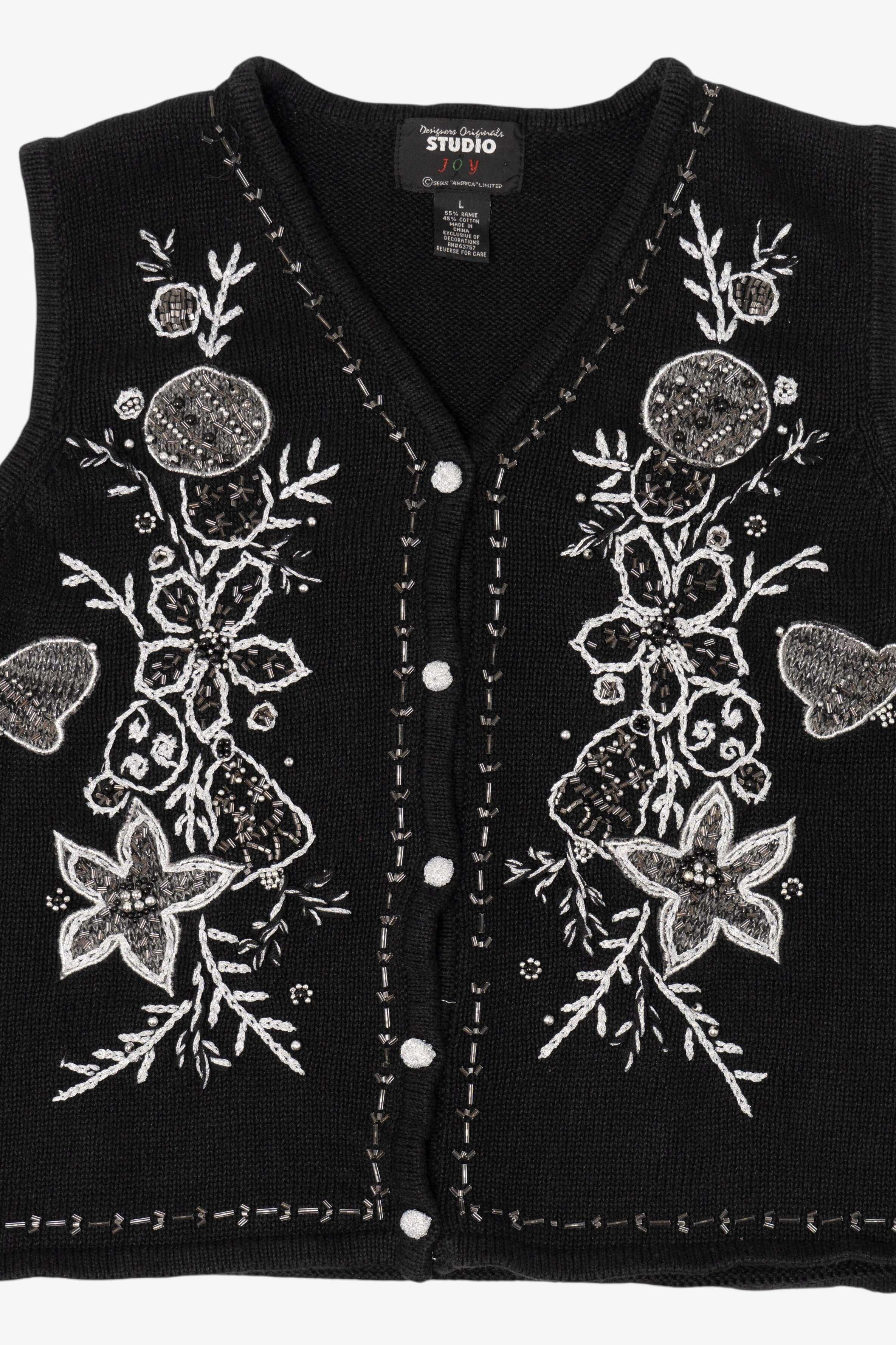 Vintage Black Studio Joy Ugly Christmas Vest (1990s)