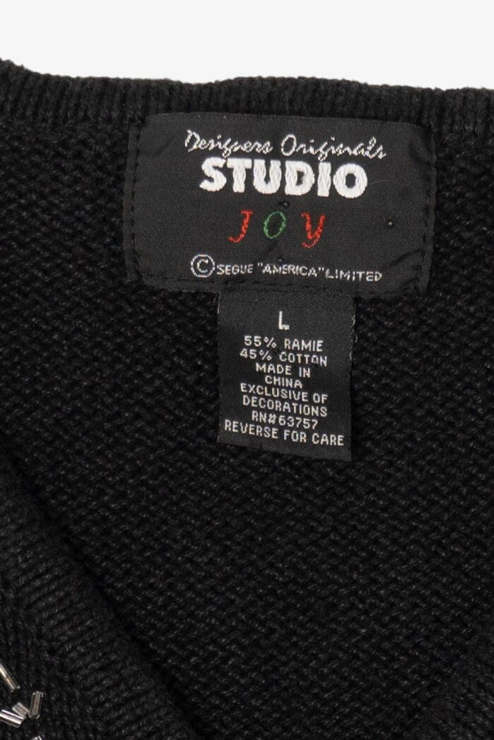 Vintage Black Studio Joy Ugly Christmas Vest (1990s)
