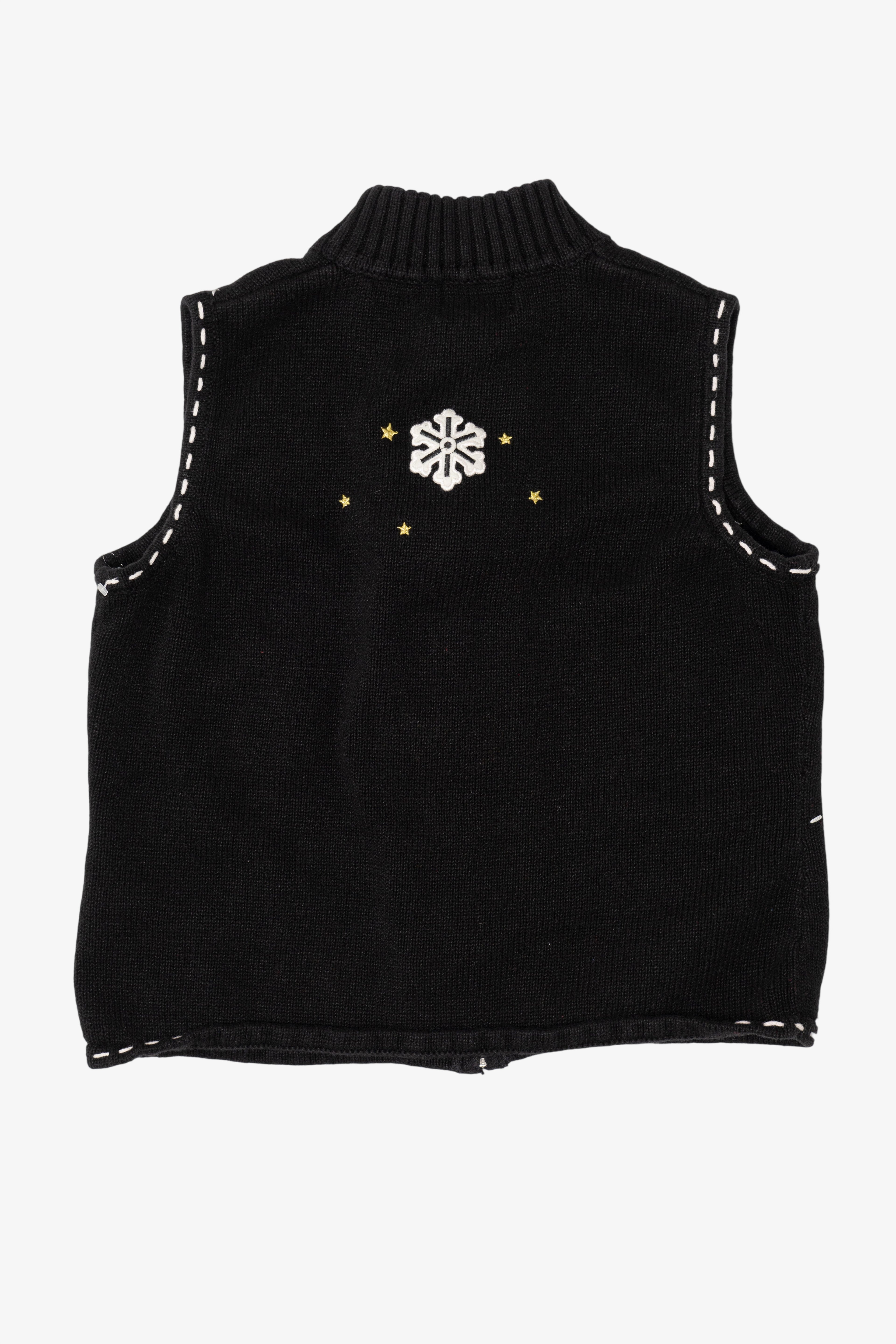 Vintage Black Studio Joy Skiing Ugly Christmas Vest (1990s)
