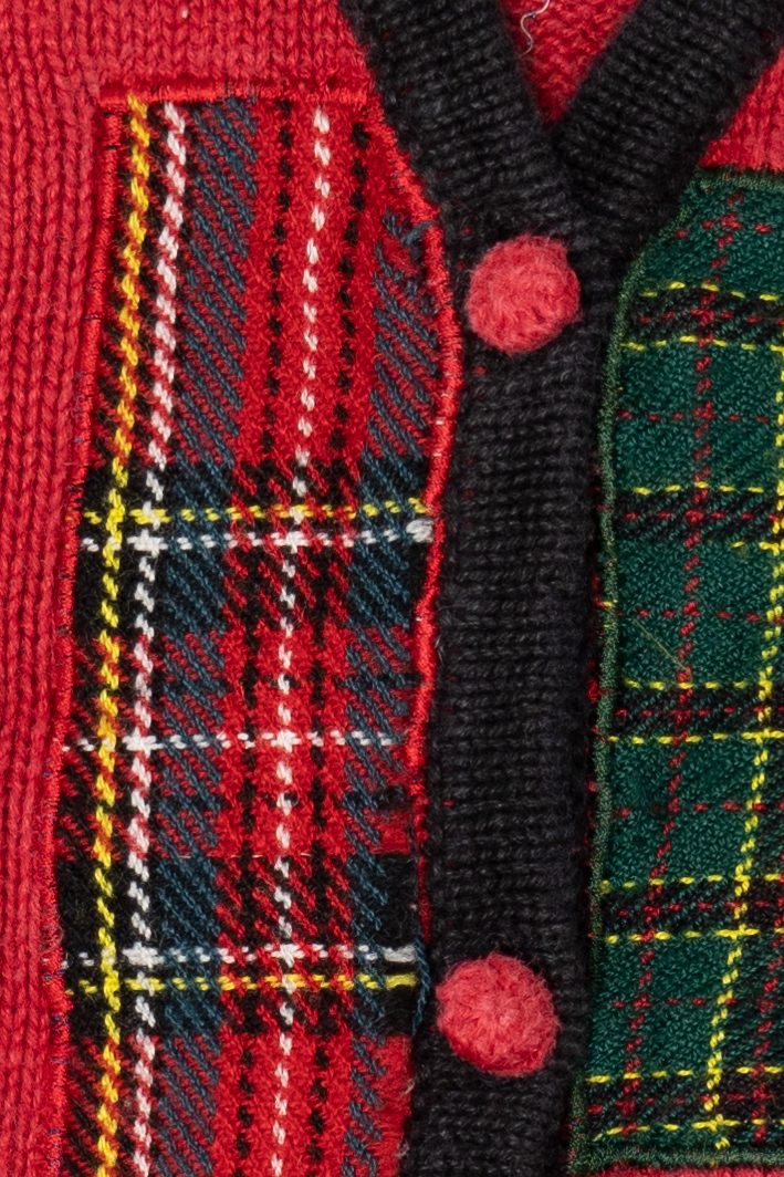 Vintage Red Patches Studio Joy Ugly Christmas Vest (1990s)