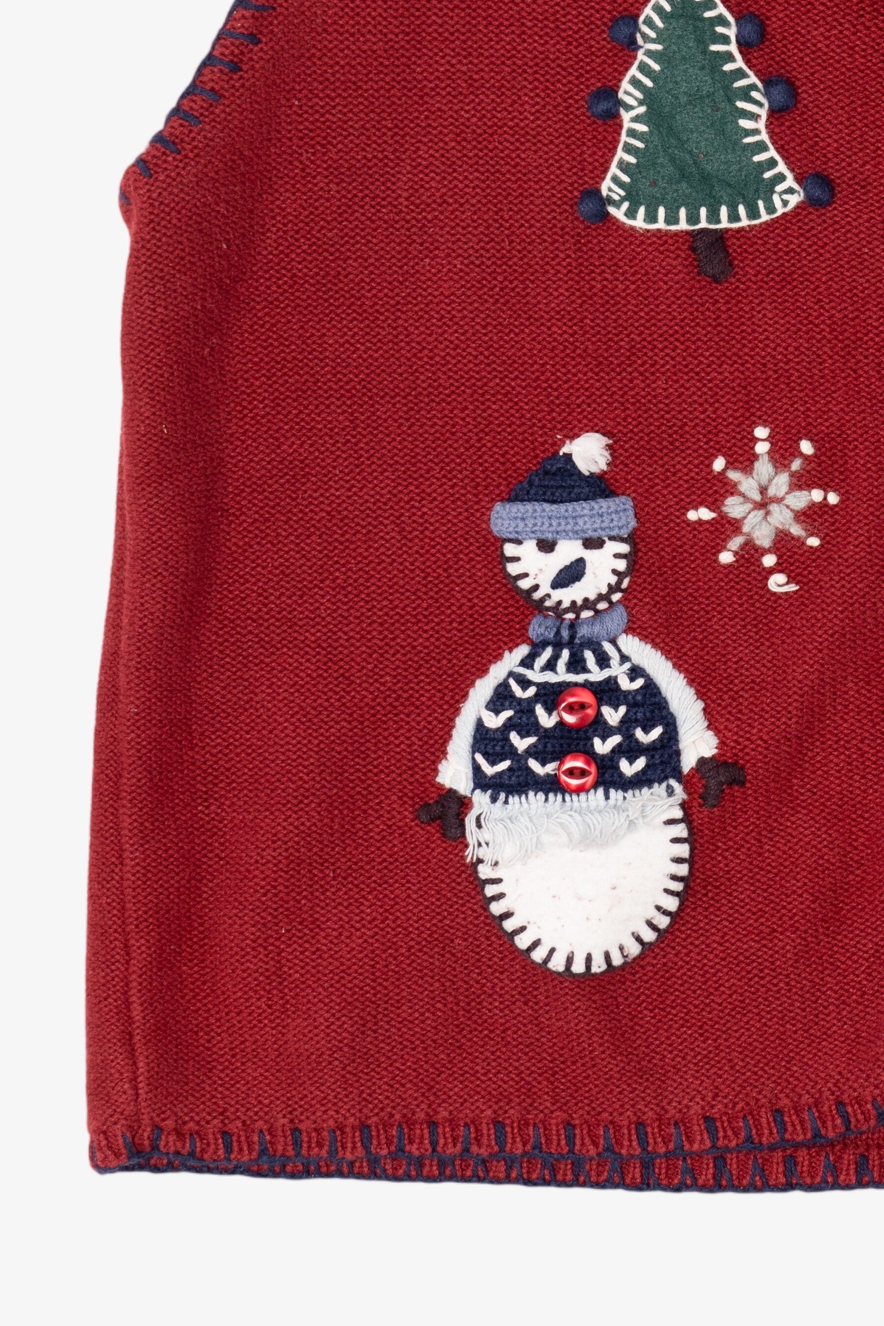 Vintage Red Northcrest Snowflakes Christmas Vest (2000s)