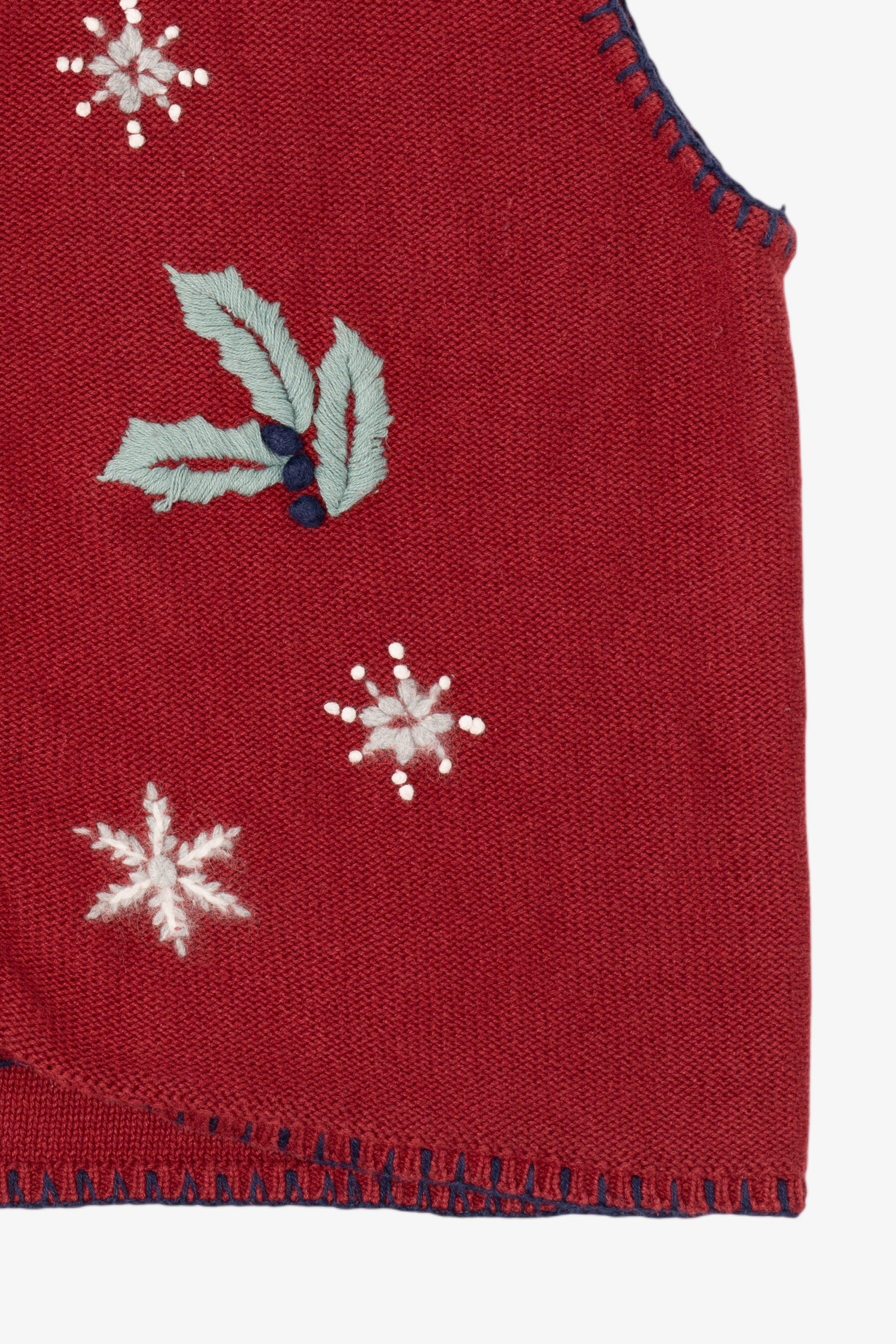 Vintage Red Northcrest Snowflakes Christmas Vest (2000s)